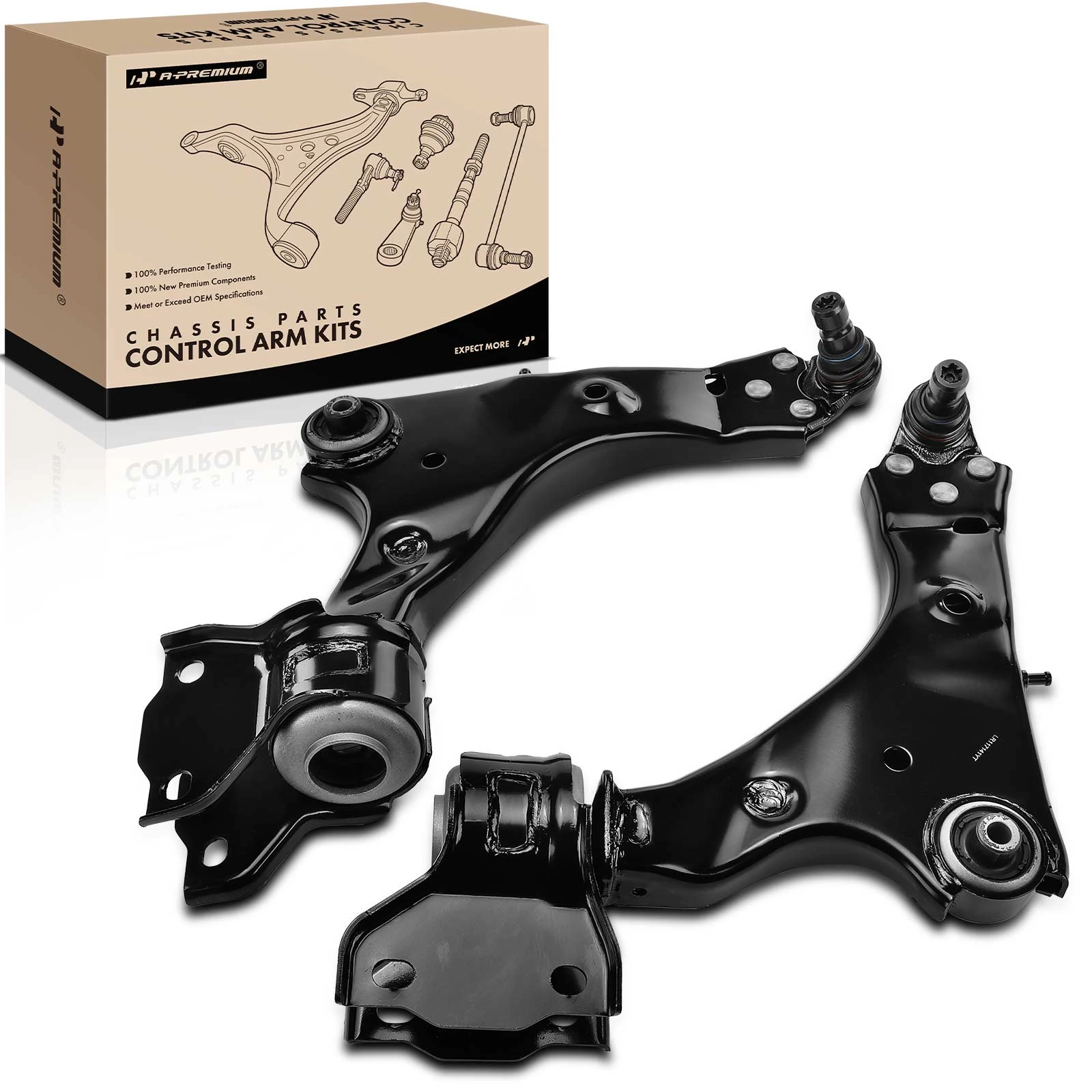 2 Pcs Front Lower Control Arm & Ball Joint Assembly