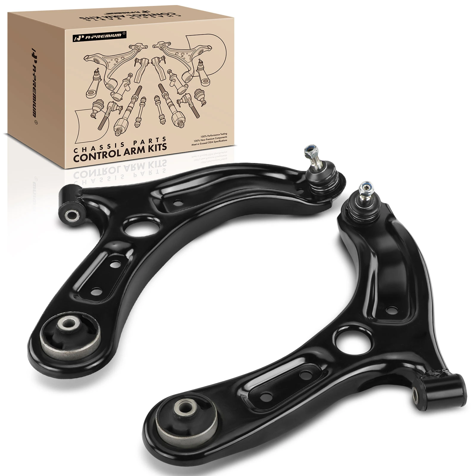 2018-2022 Kia Rio 2pc Control Arm and Ball Joint Kit, Front Lower with Ball Joint A-Premium APCA6139