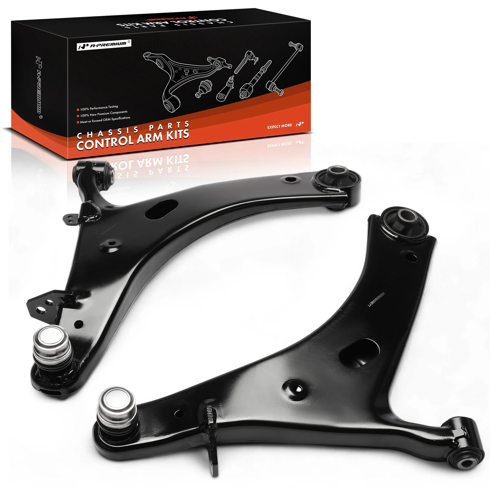 2 Pcs Front Lower Control Arm & Ball Joint Assembly