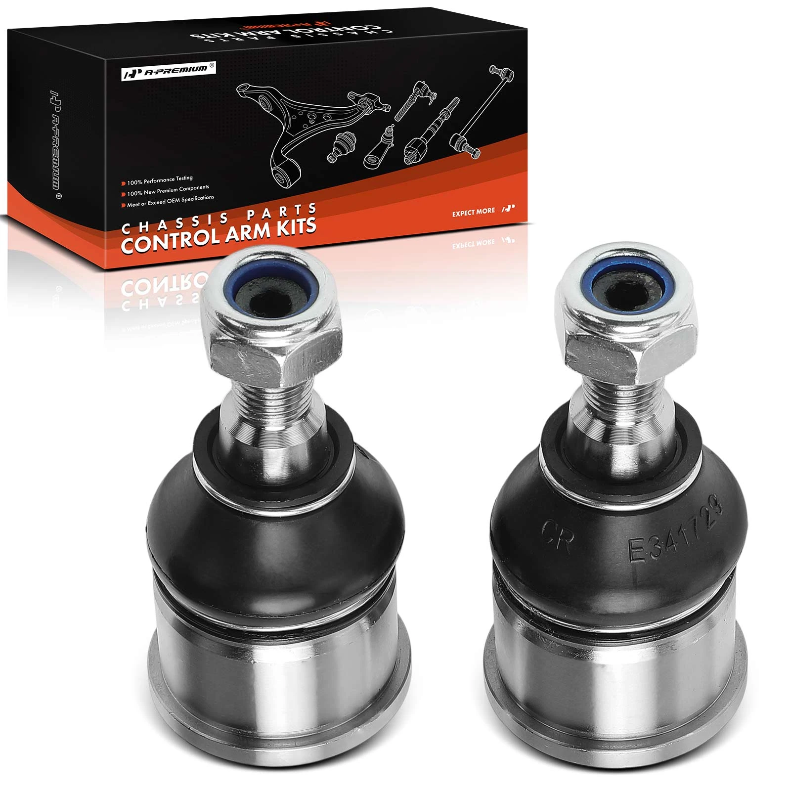 2 Pcs Front Driver & Passenger Lower Ball Joints