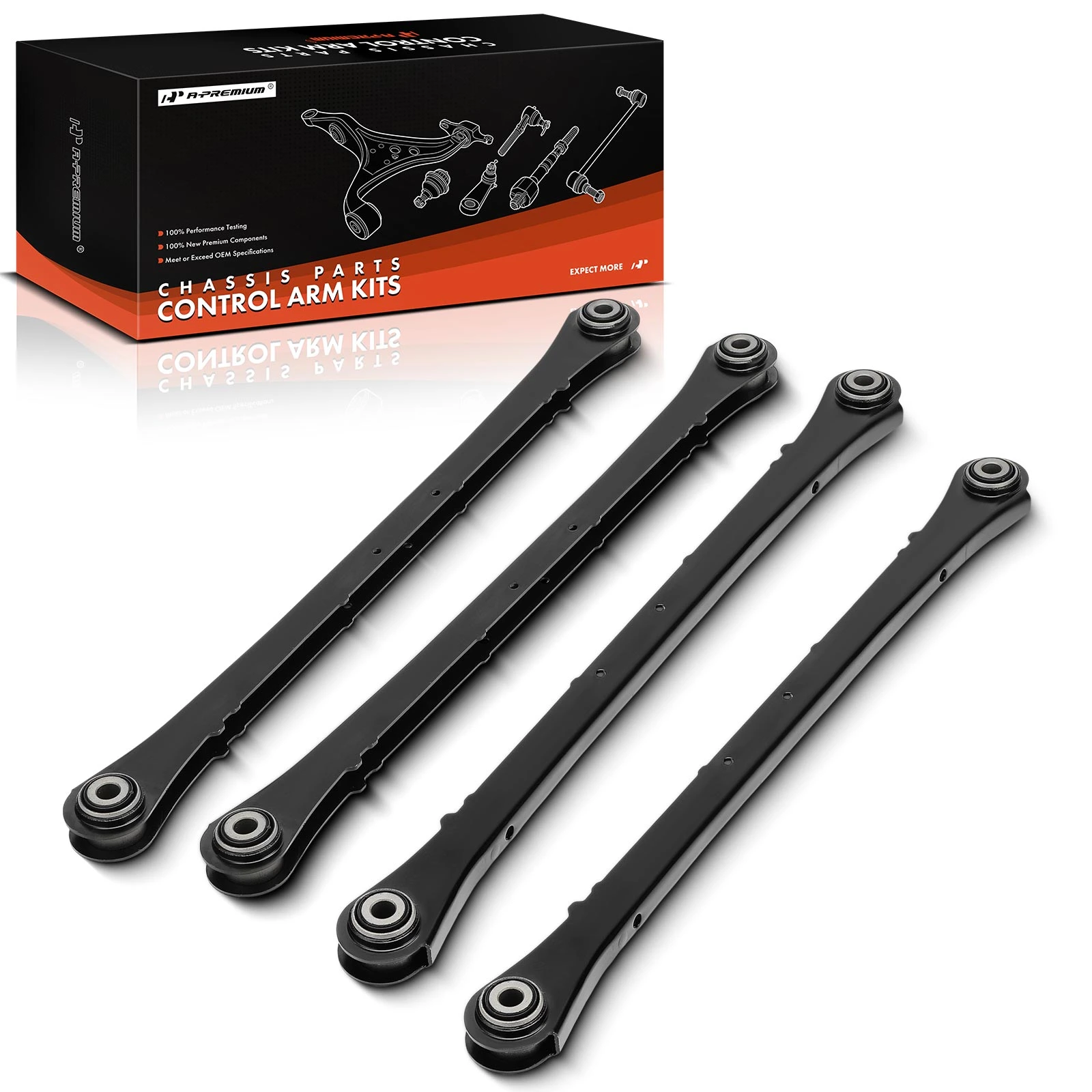 4 Pcs Rear Lower & Upper Control Arm Kit