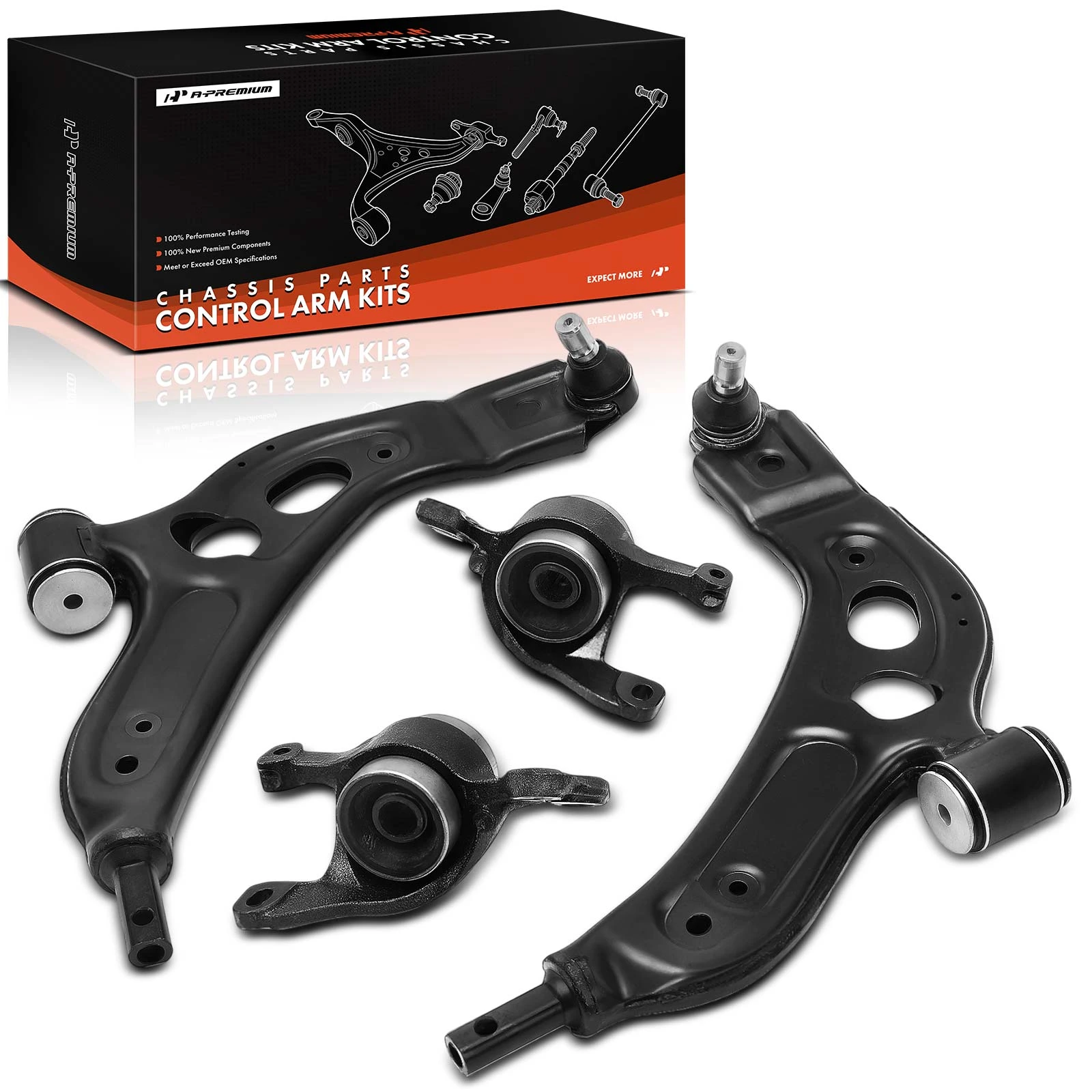 2016-2020 Mini Cooper Clubman 4-Pc Control Arm Kit, Front Lower with Ball Joint A-Premium APCA9873