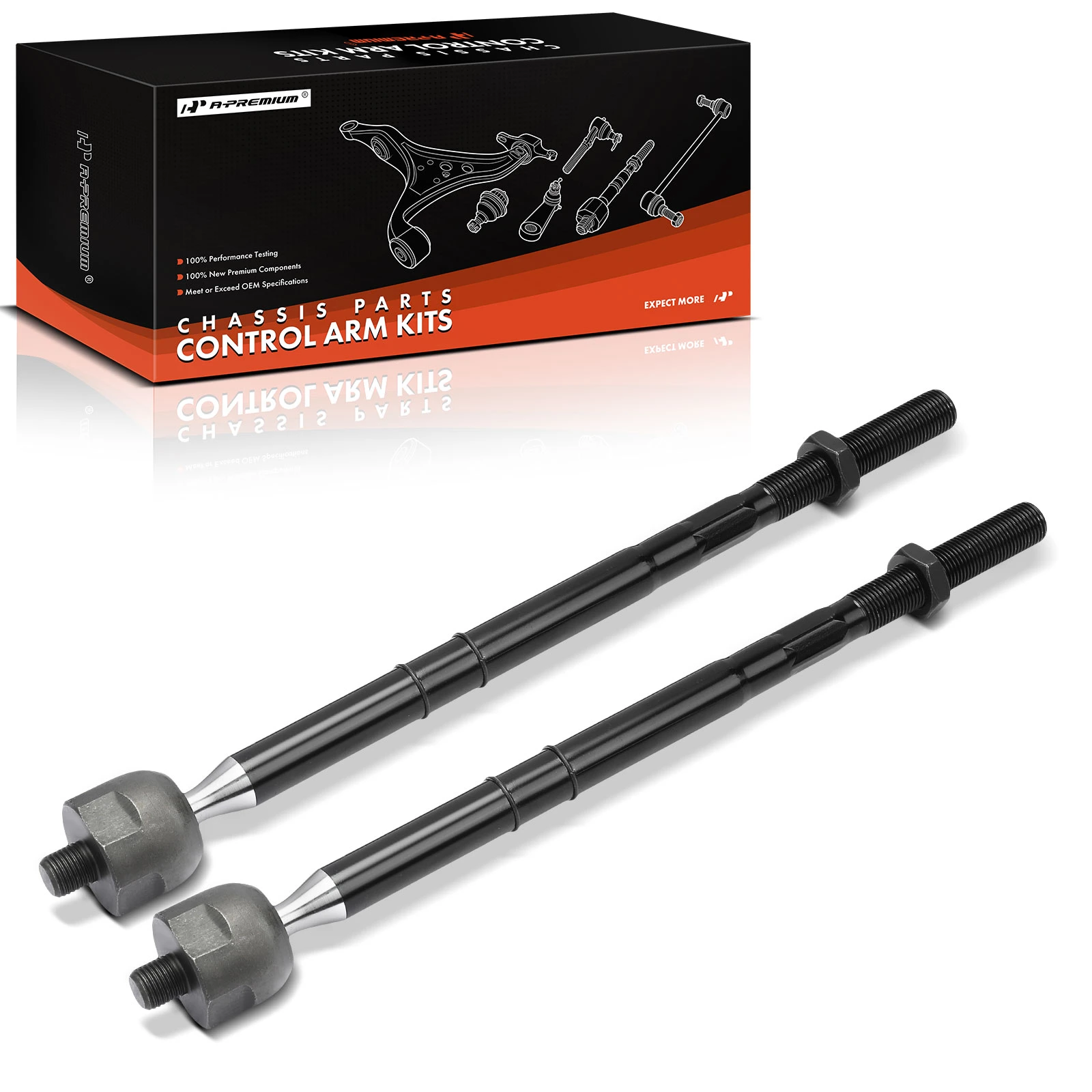 2 Pcs Front Driver & Passenger Inner Tie Rod End