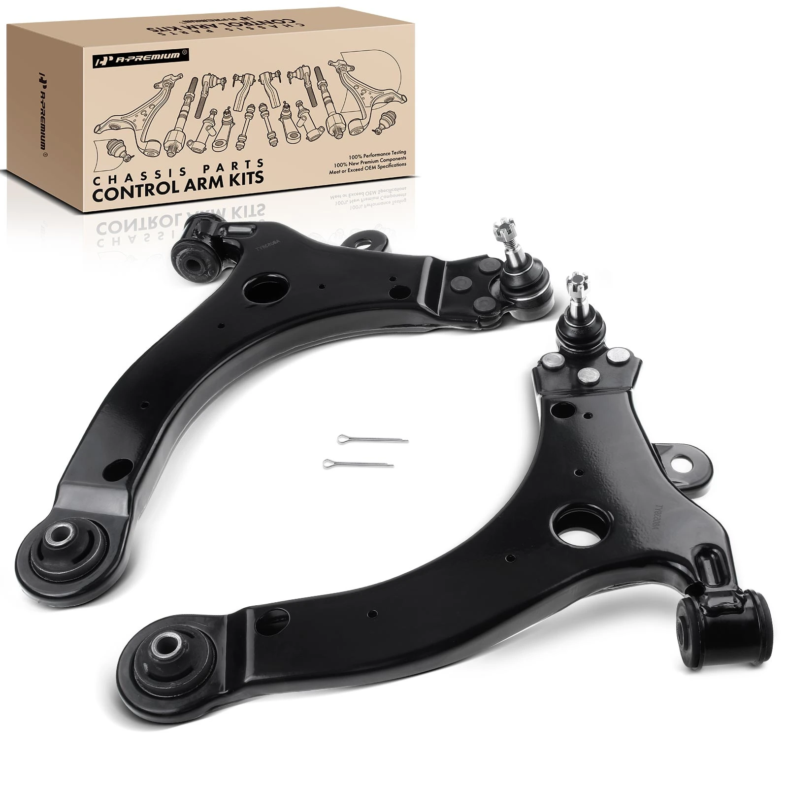 1997-2004 Oldsmobile Silhouette 2pc Control Arm and Ball Joint Kit, Front Lower with Ball Joint A-Premium APCA0391