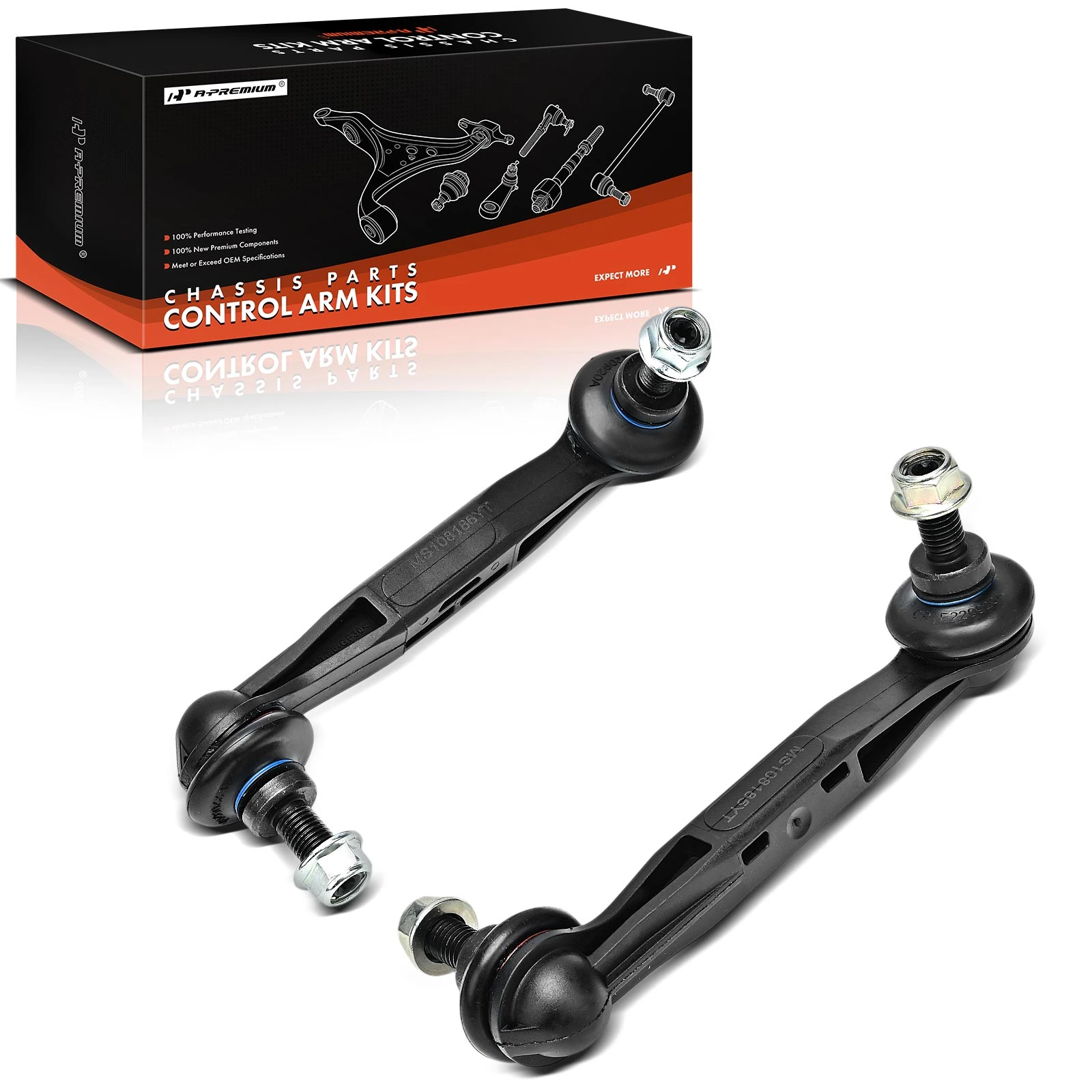 2 Pcs Rear Driver & Passenger Sway Bar Link