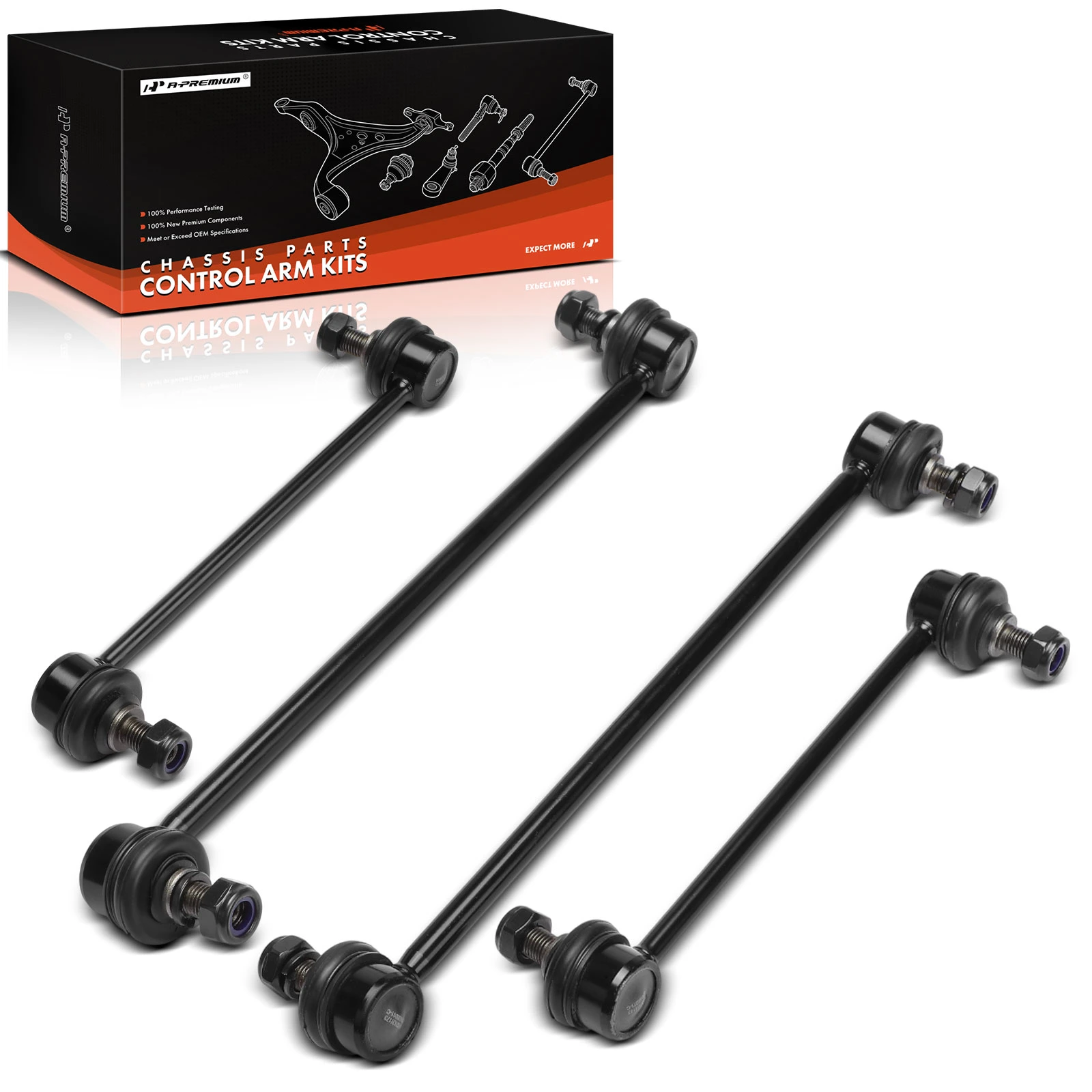 4 Pcs Front & Rear Sway Bar Link