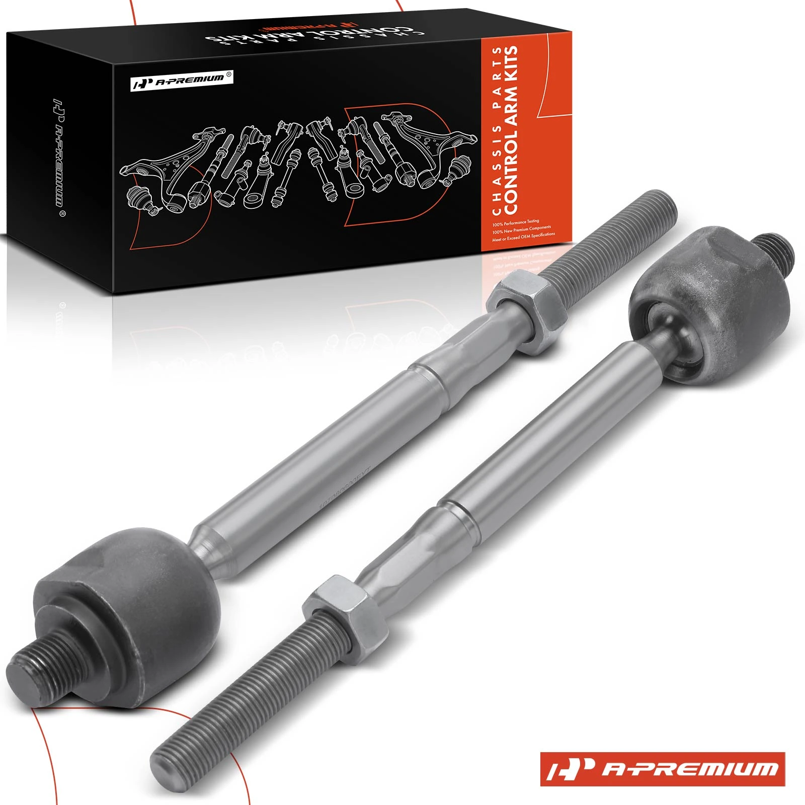 2 Pcs Front Inner Tie Rod End