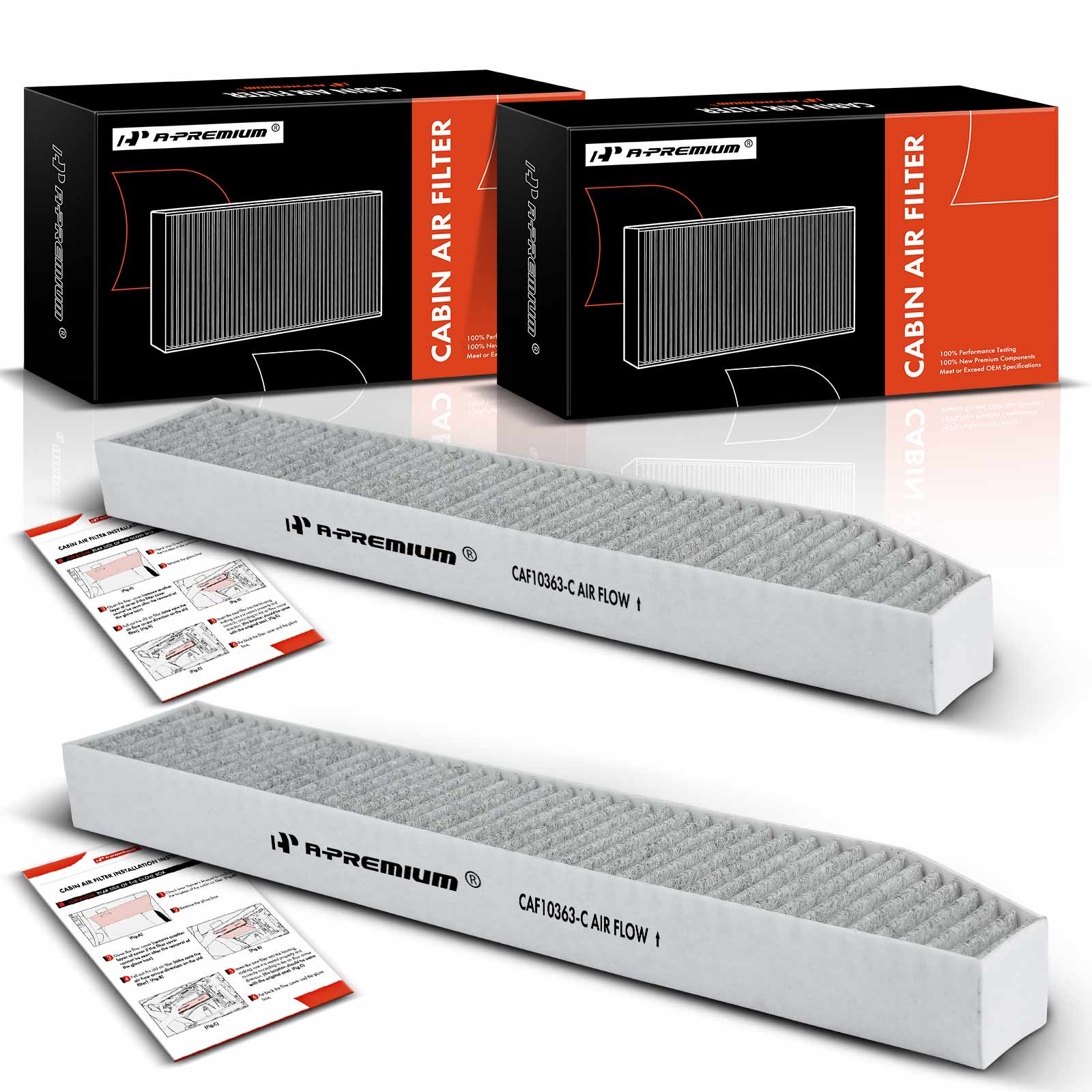 2 Pcs Activated Carbon Cabin Air Filter for 1999-2010 Jeep Grand Cherokee