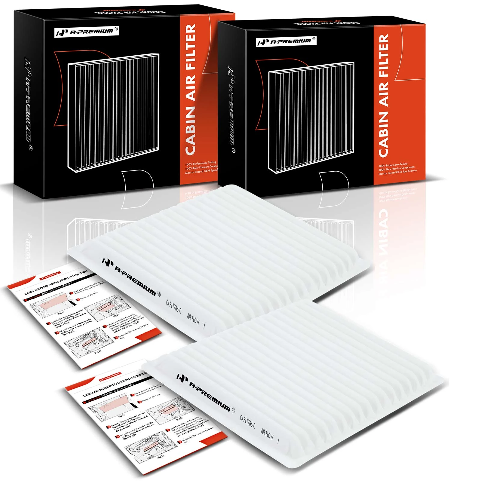 2 Pcs Cabin Air Filters for 2014-2022 Mitsubishi Mirage