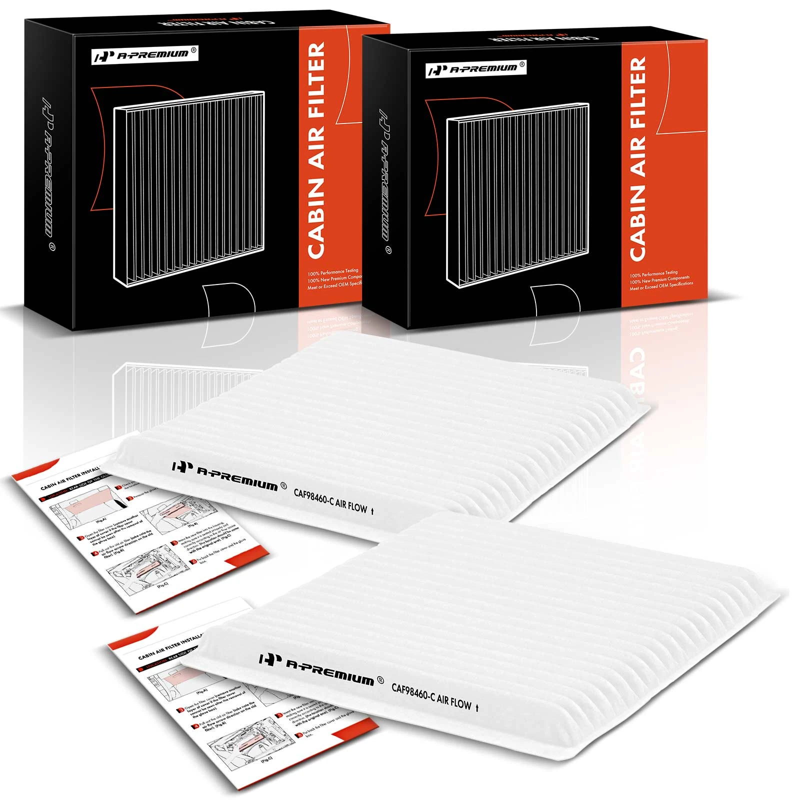 2 Pcs Cabin Air Filters