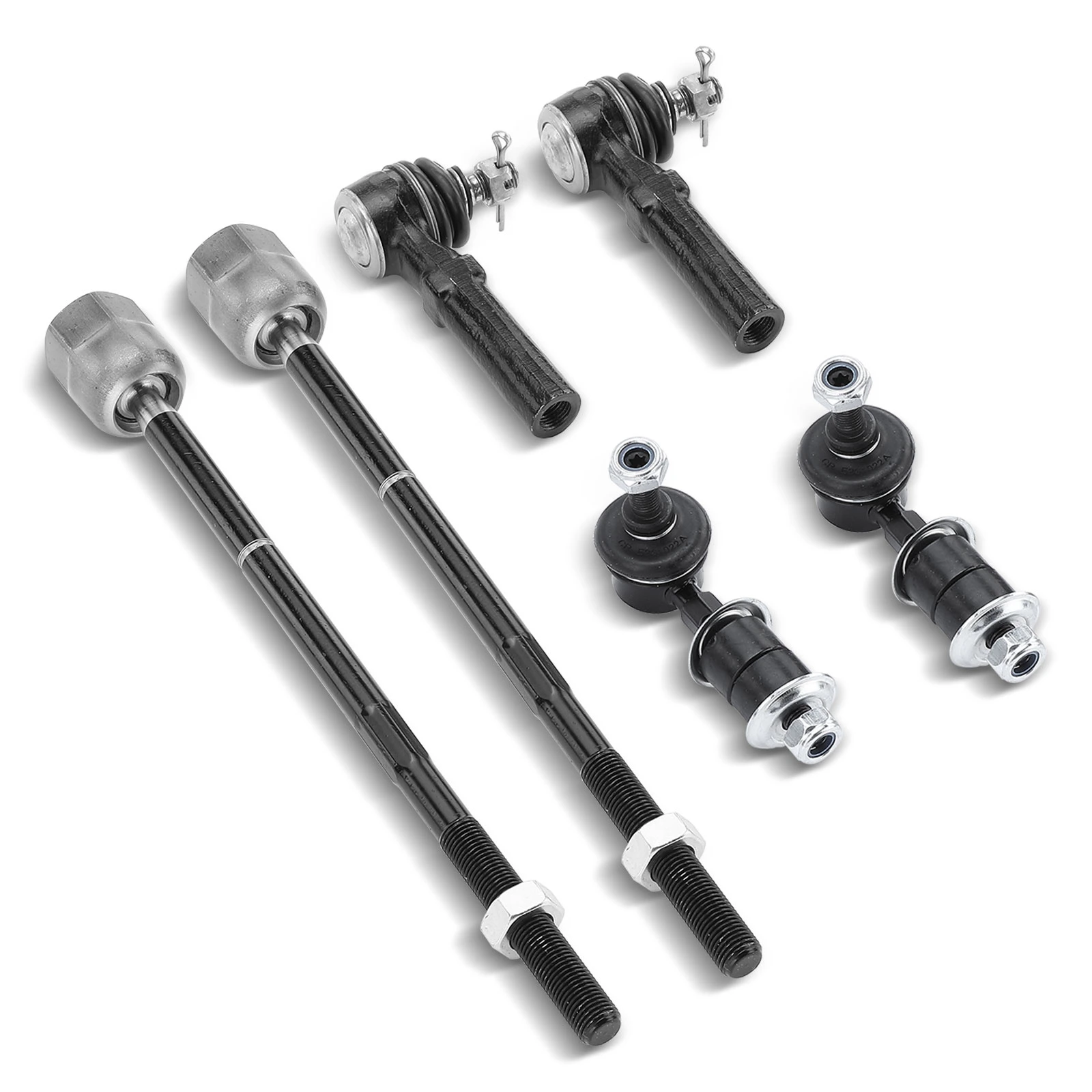 6 Pcs Front Stabilizer Bar Link & Tie Rod End