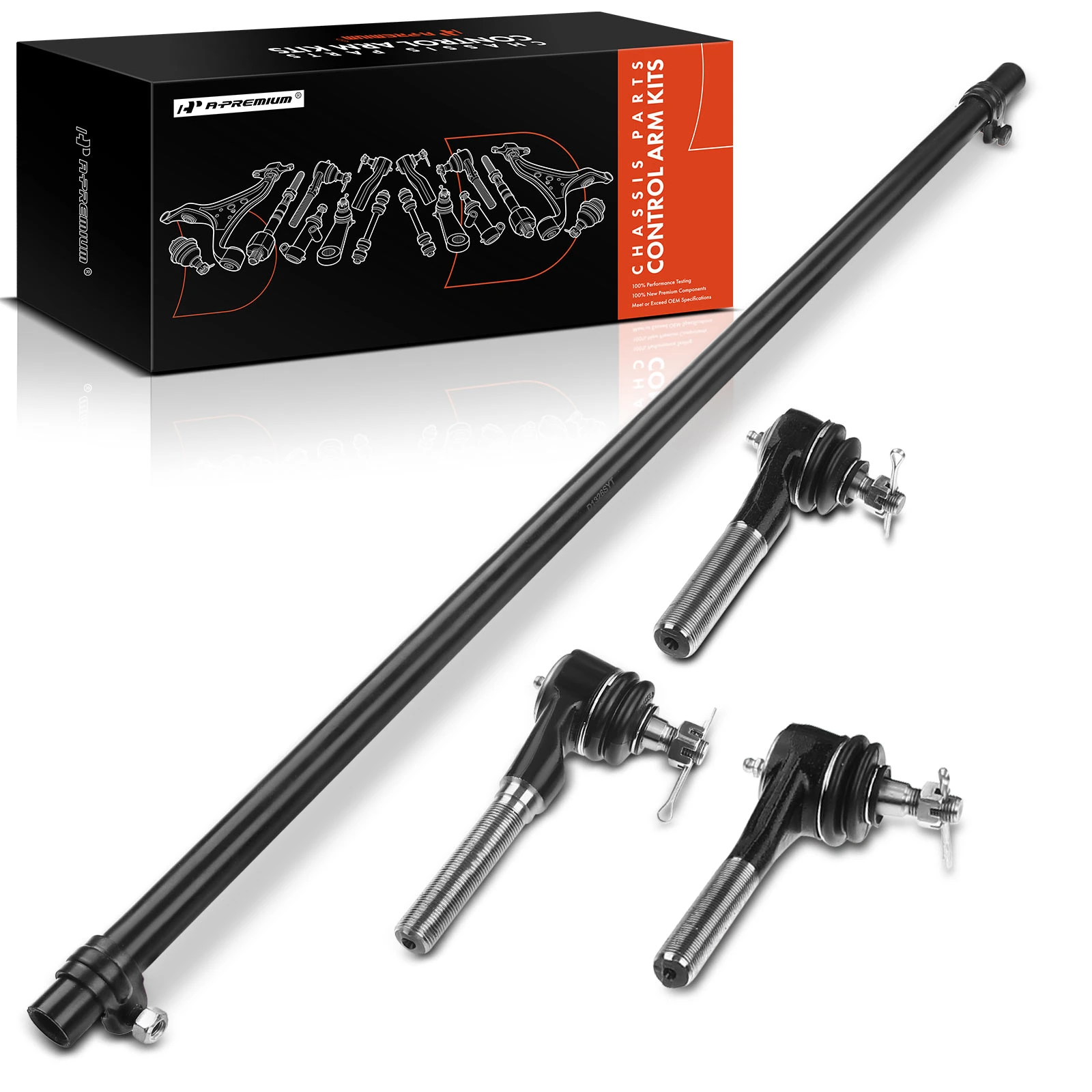 4 Pcs Inner & Outer Tie Rod End Kit