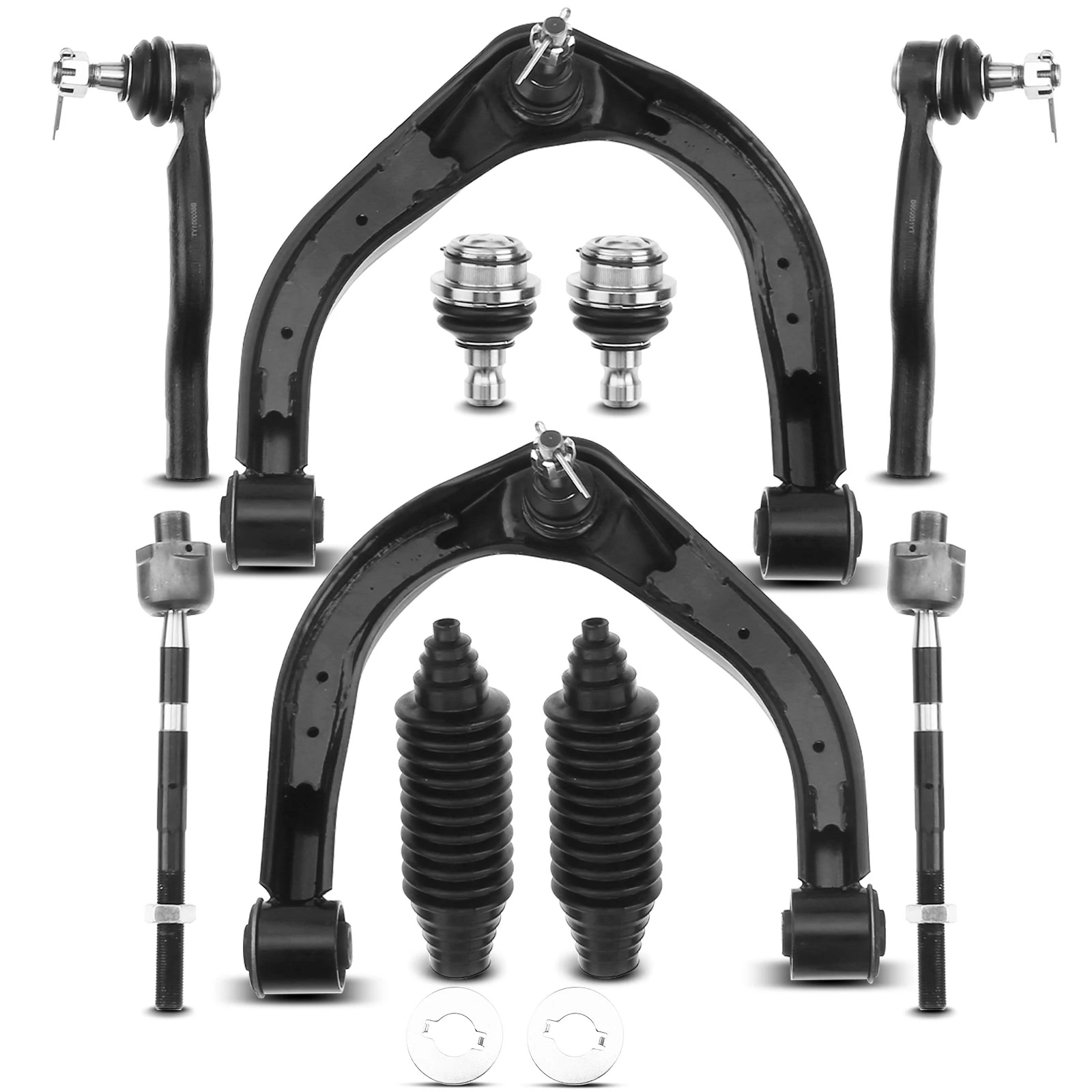 10 Pcs Front Control Arm & Ball Joint Tie Rod End