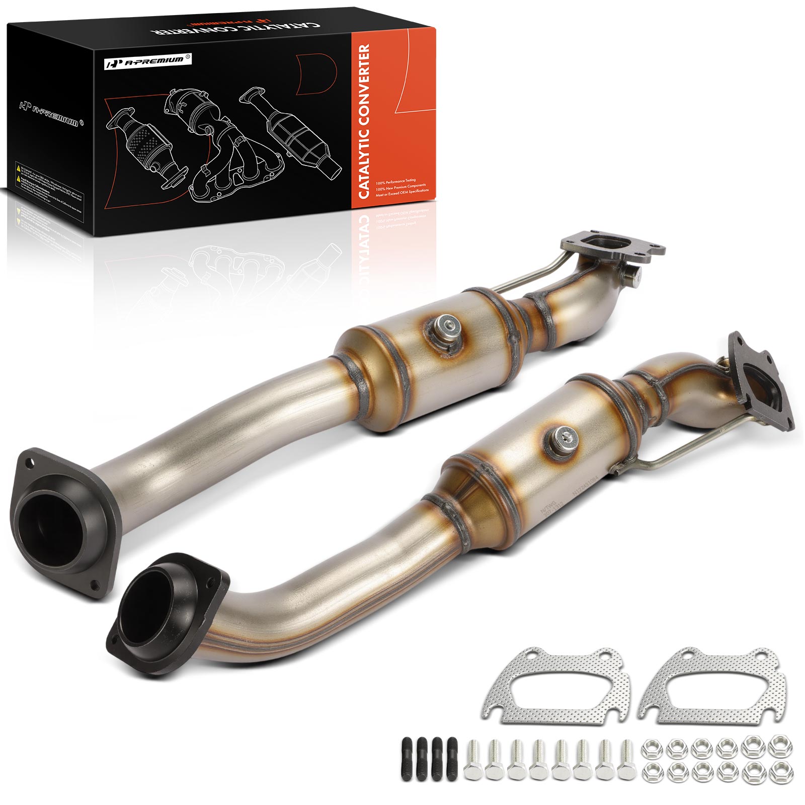 2 Pcs Driver & Passenger Catalytic Converter