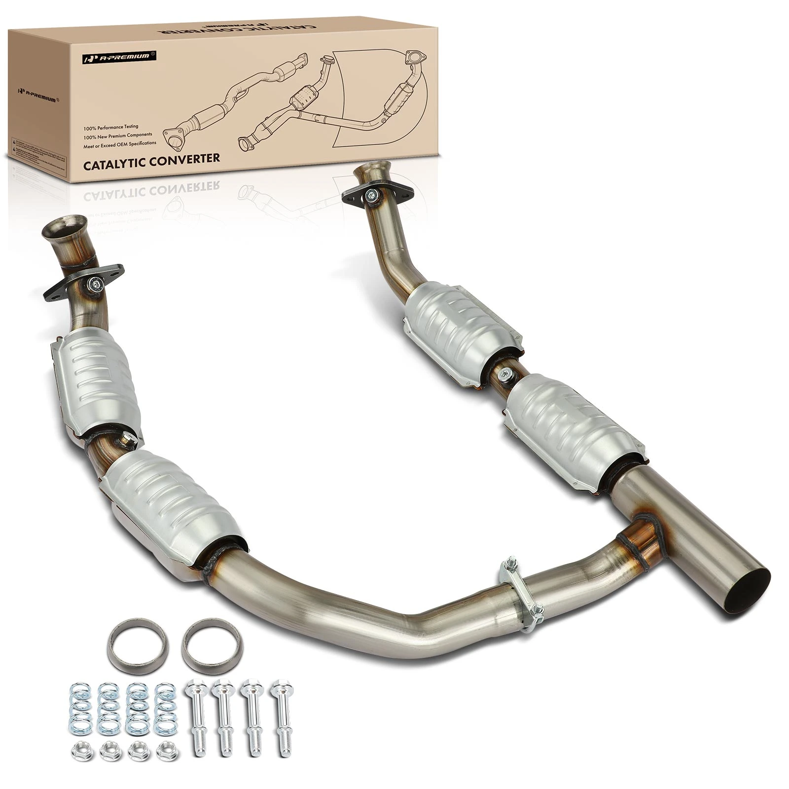 1-PC Catalytic Converter, Front Side, Fit Federal Emissions, A-Premium APCCT403