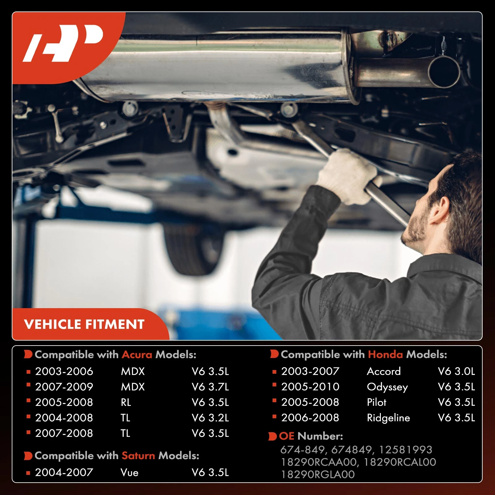 1-PC Catalytic Converter, Rear Side, Fit Federal Emissions, A-Premium APCCT461