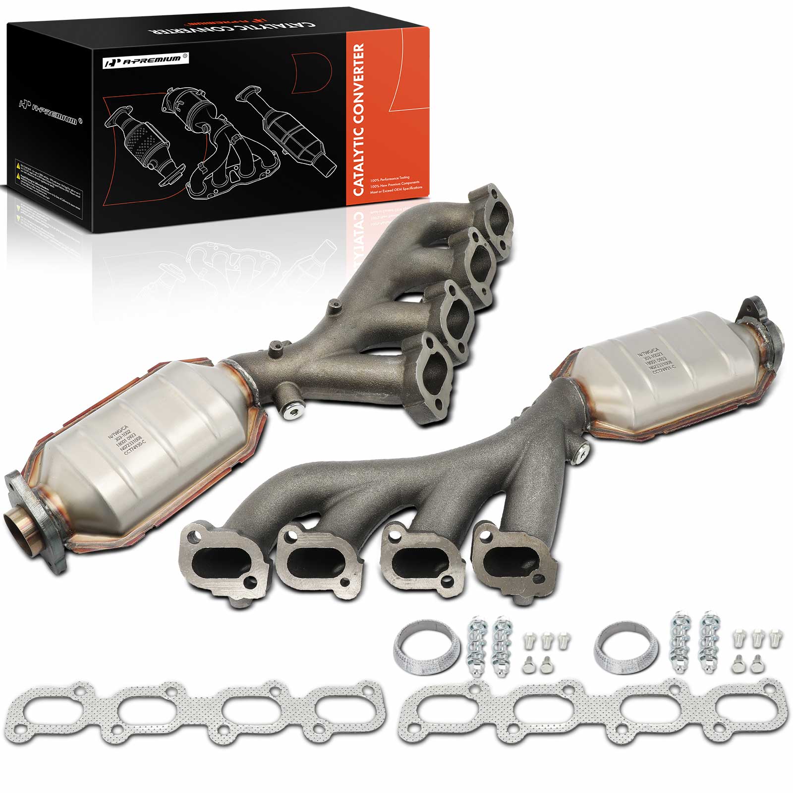 2 Pcs Left & Right Catalytic Converter