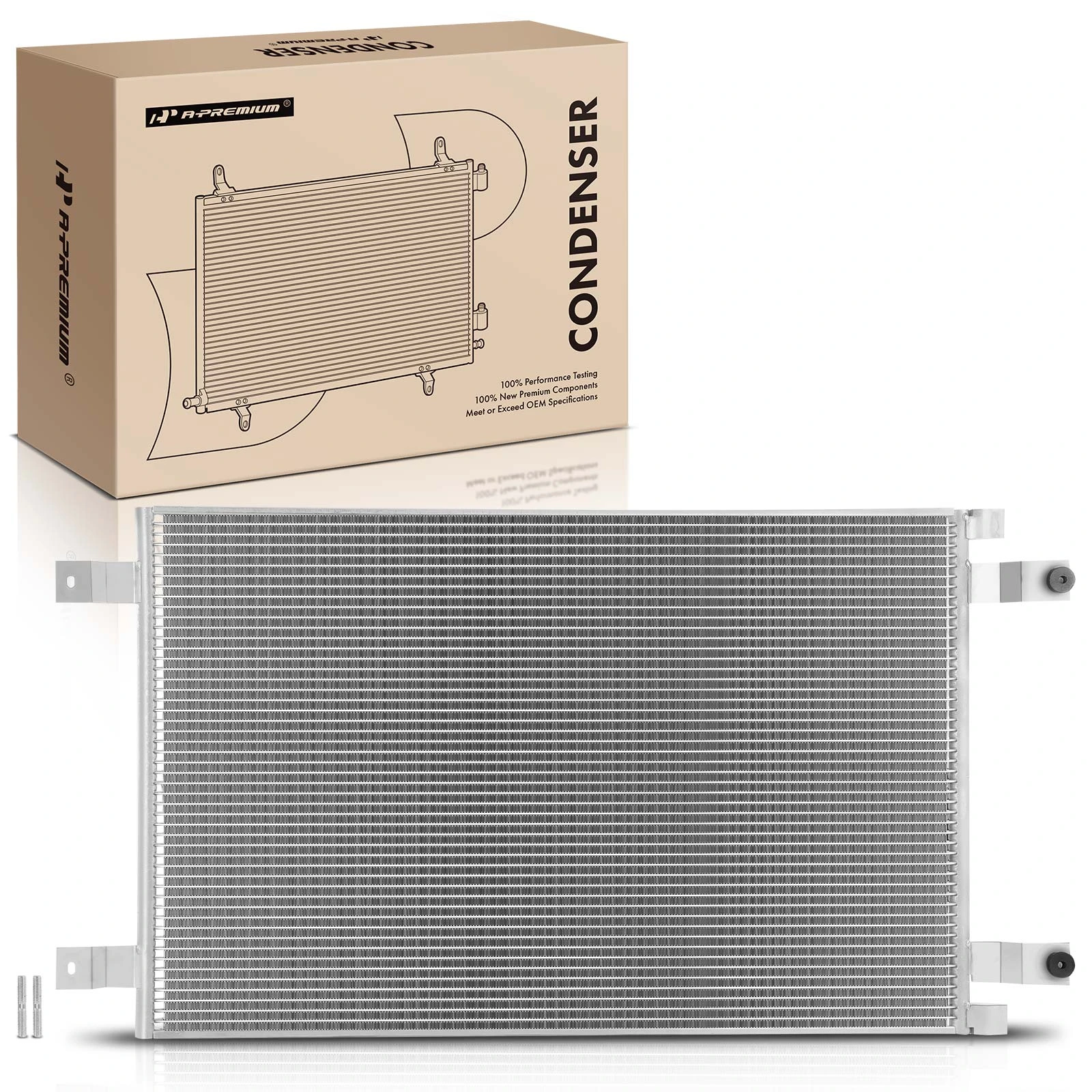 AC Condenser with Bracket for 2008-2011 Peterbilt 387