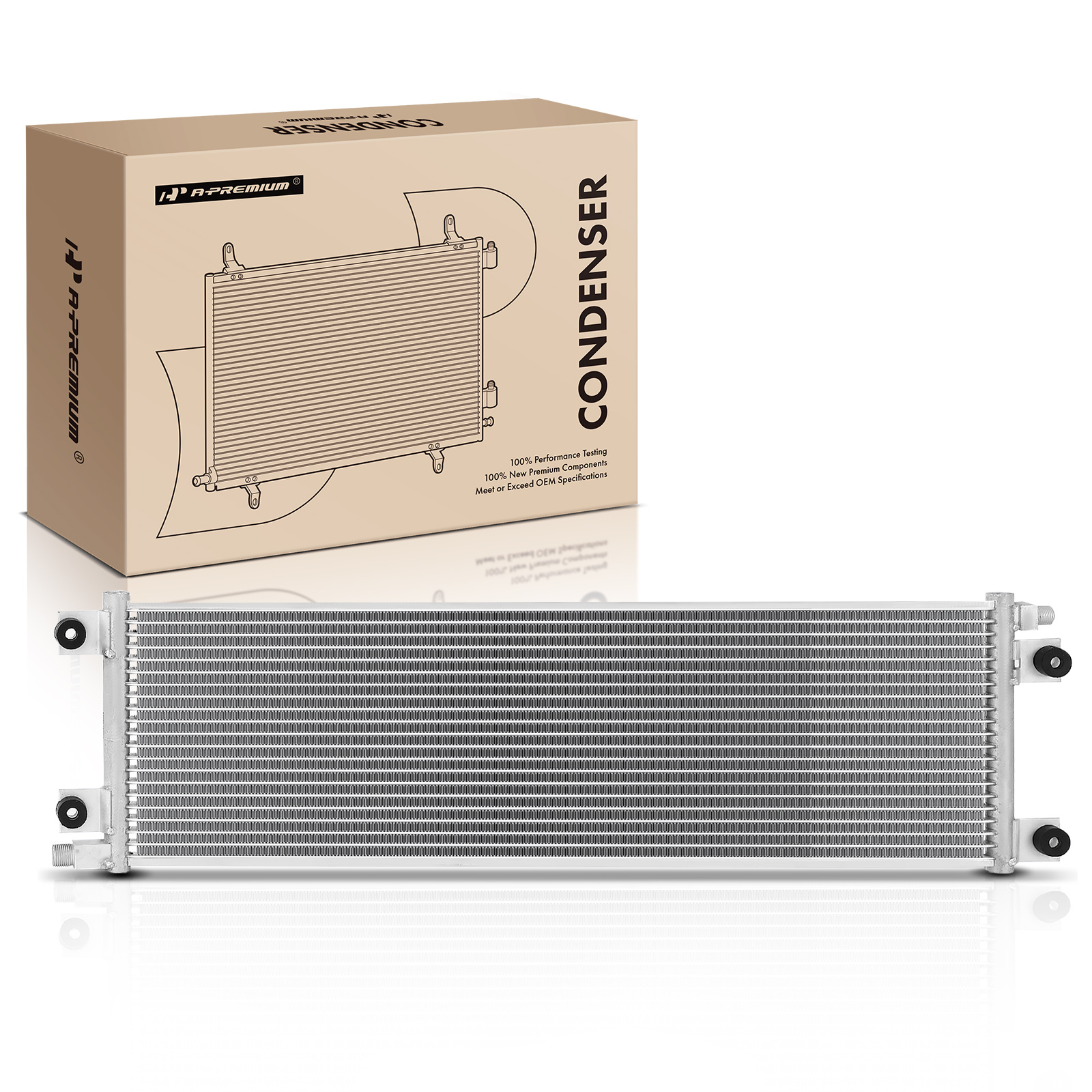 AC Condenser without Receiver Drier for 1987-1991 1993-1994 Peterbilt 379