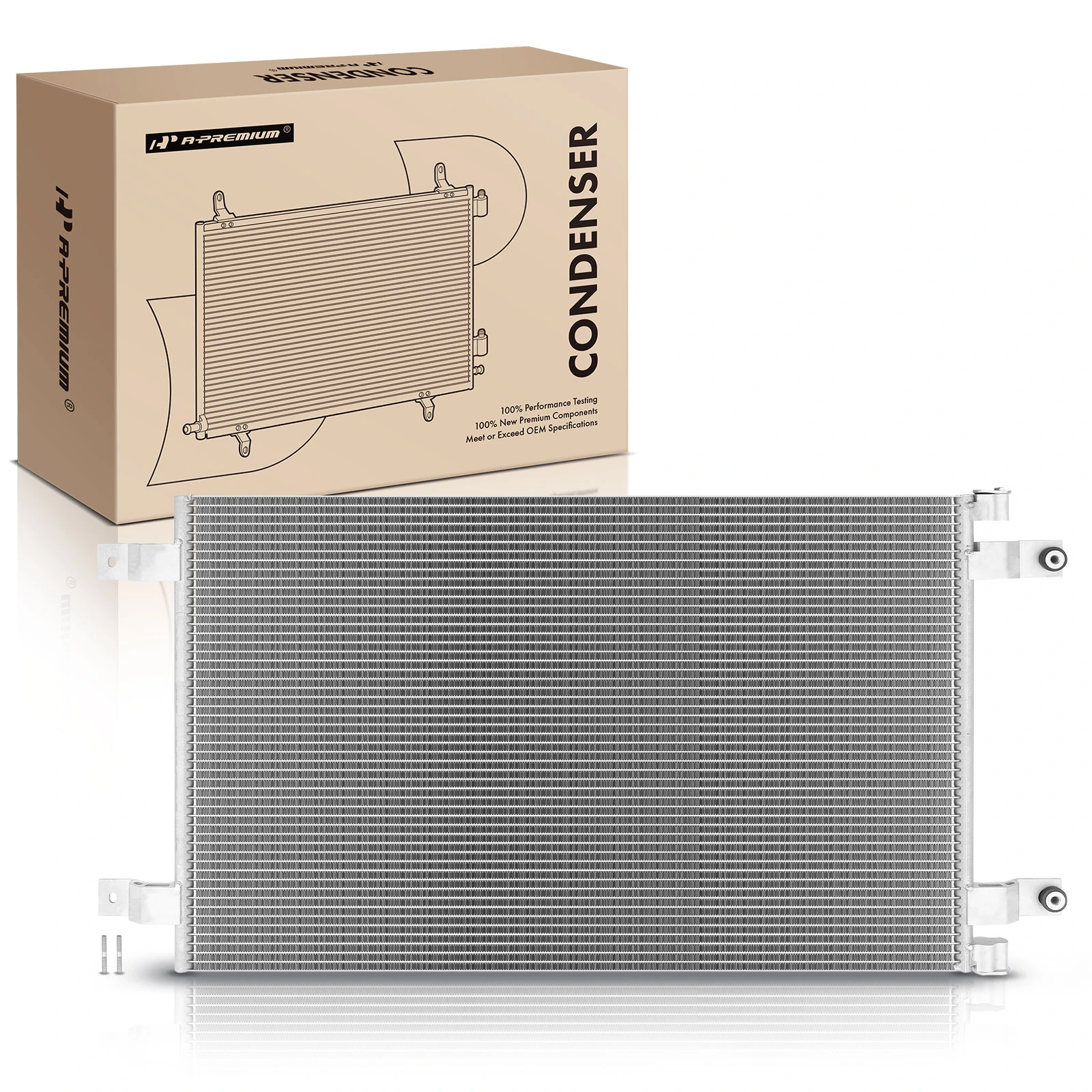 AC Condenser without Receiver Drier for 2008-2013 Peterbilt 384