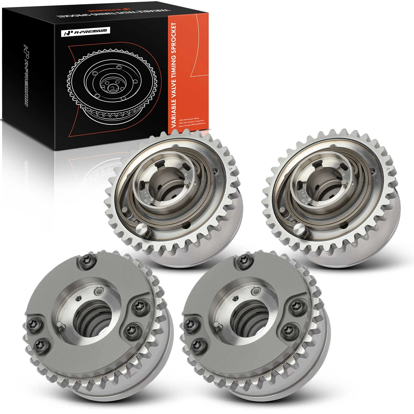 4 Pcs Intake & Exhaust Camshaft Adjuster VVT Gears