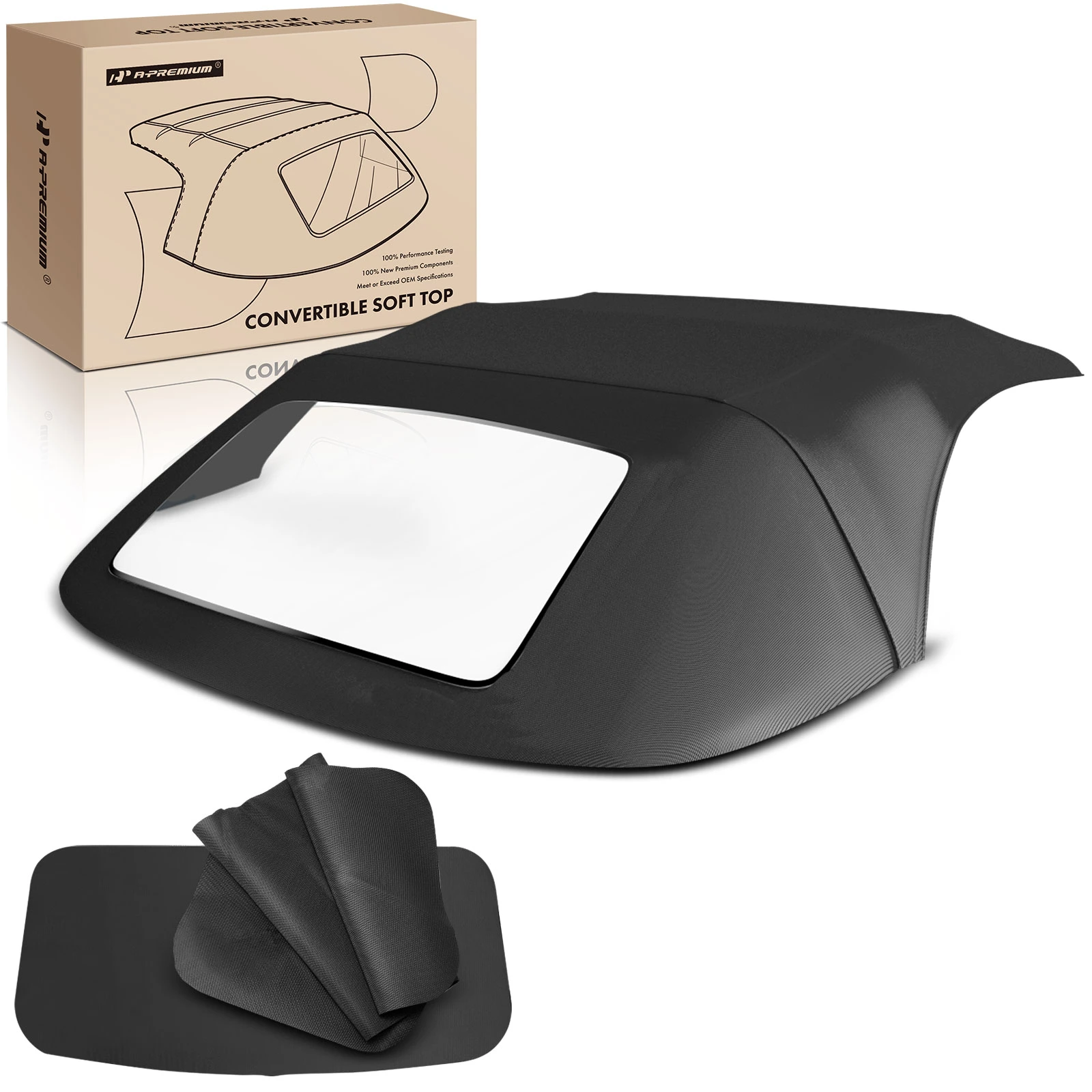 Convertible Soft Top with Plastic Window for 1994-2004 Ford Mustang