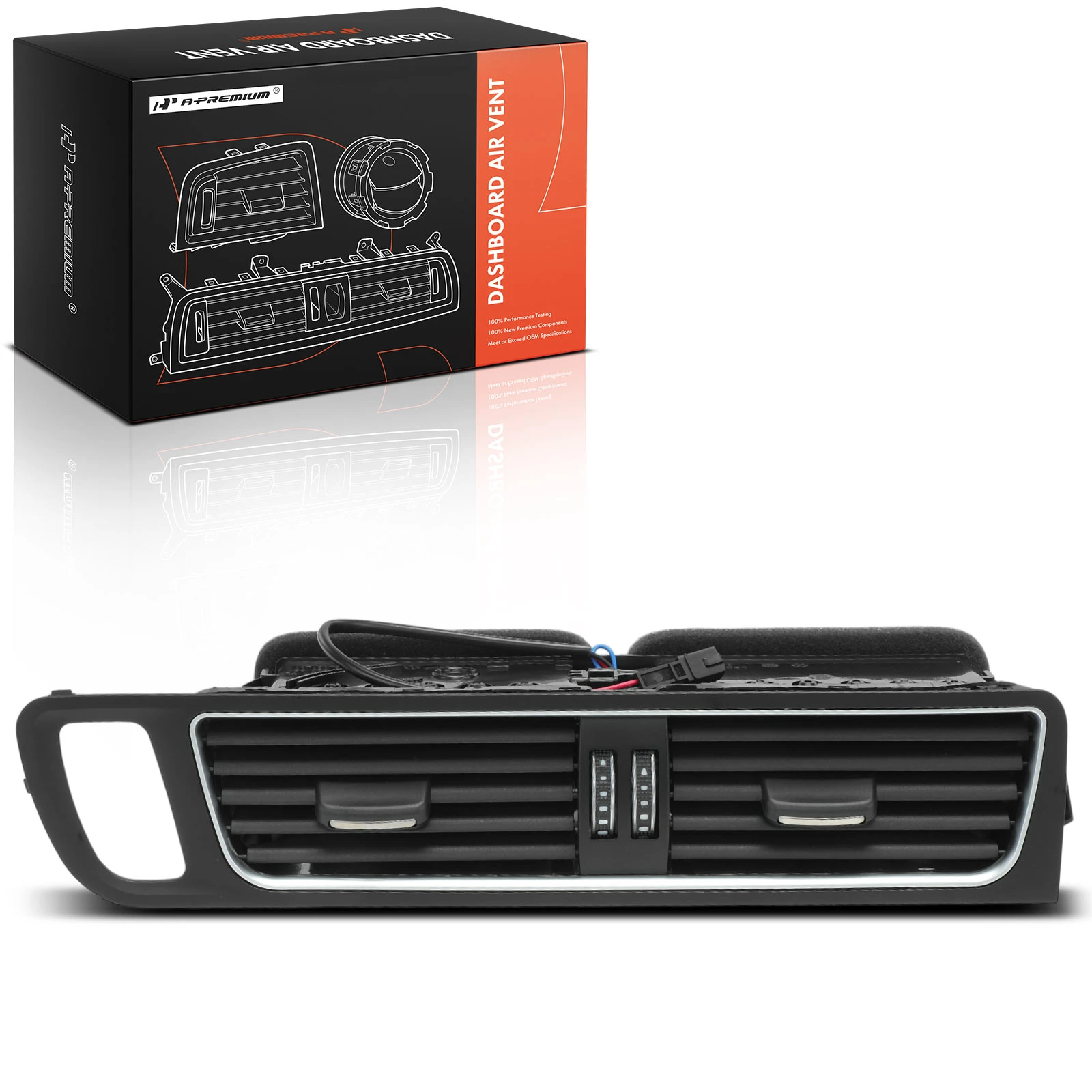 Black Center Dash AC Air Vent Outlet Assembly for 2014-2017 Audi SQ5