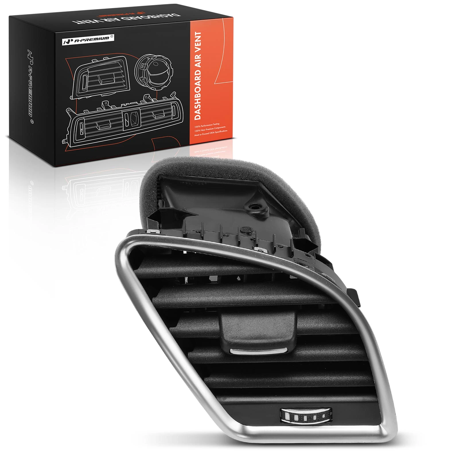 Front Passenger Black Air Conditioning Outlet Vent for 2009-2016 Audi S4