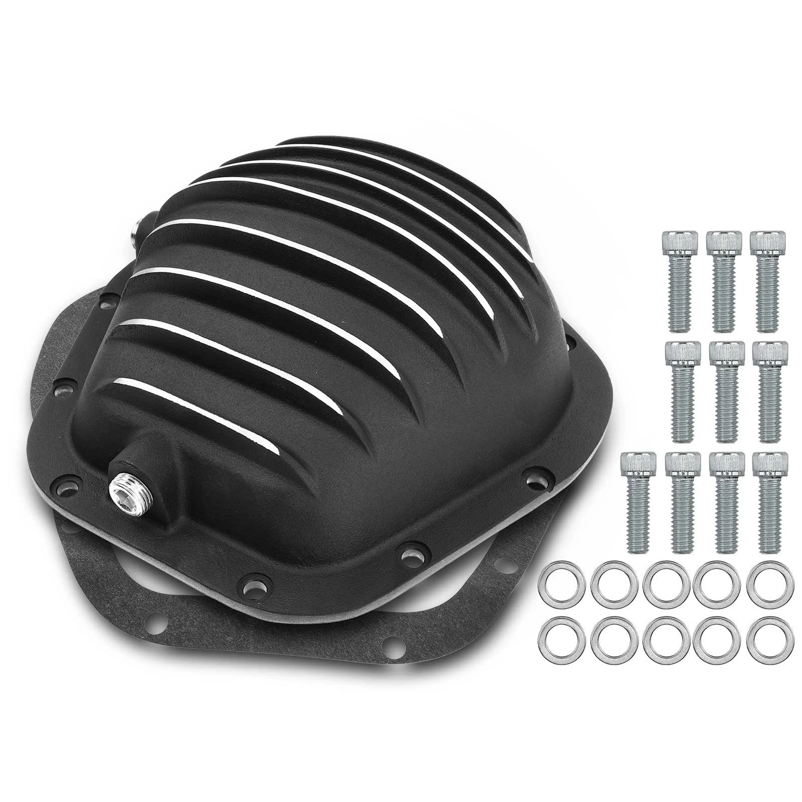 Rear Differential Cover with Gasket & Drain Plug for Ford E-250 Chevrolet GMC