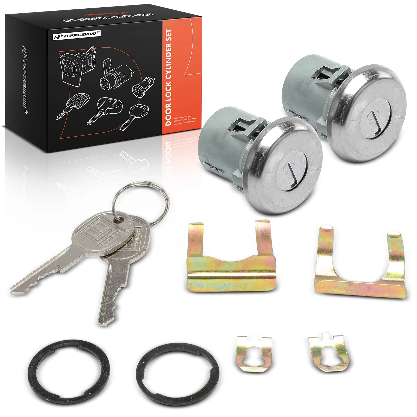 2 Pcs Door Lock Cylinder Set with 2 Keys