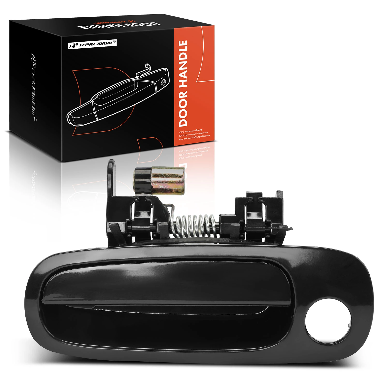 Front Left Smooth Black Exterior Door Handle for 1998-2002 Toyota Corolla