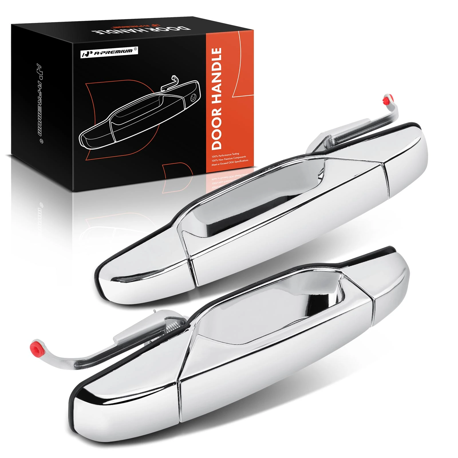 2 Pcs Rear Chrome Exterior Door Handle