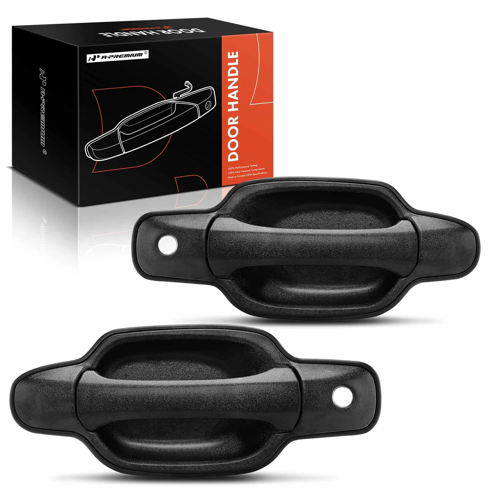 Textured Black Front Right Exterior Door Handle