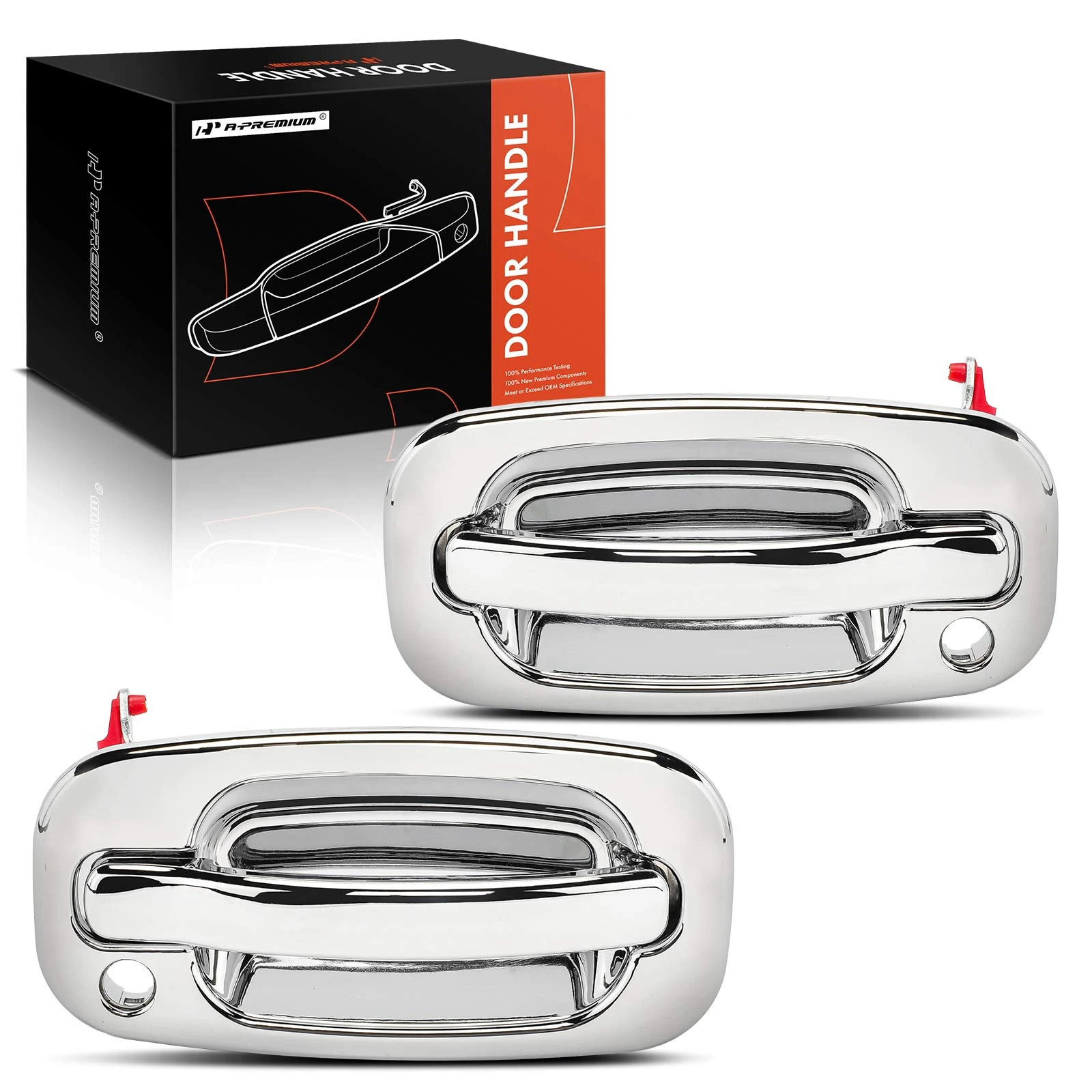 2 Pcs Front Chrome Exterior Door Handle for 2000-2006 GMC Yukon