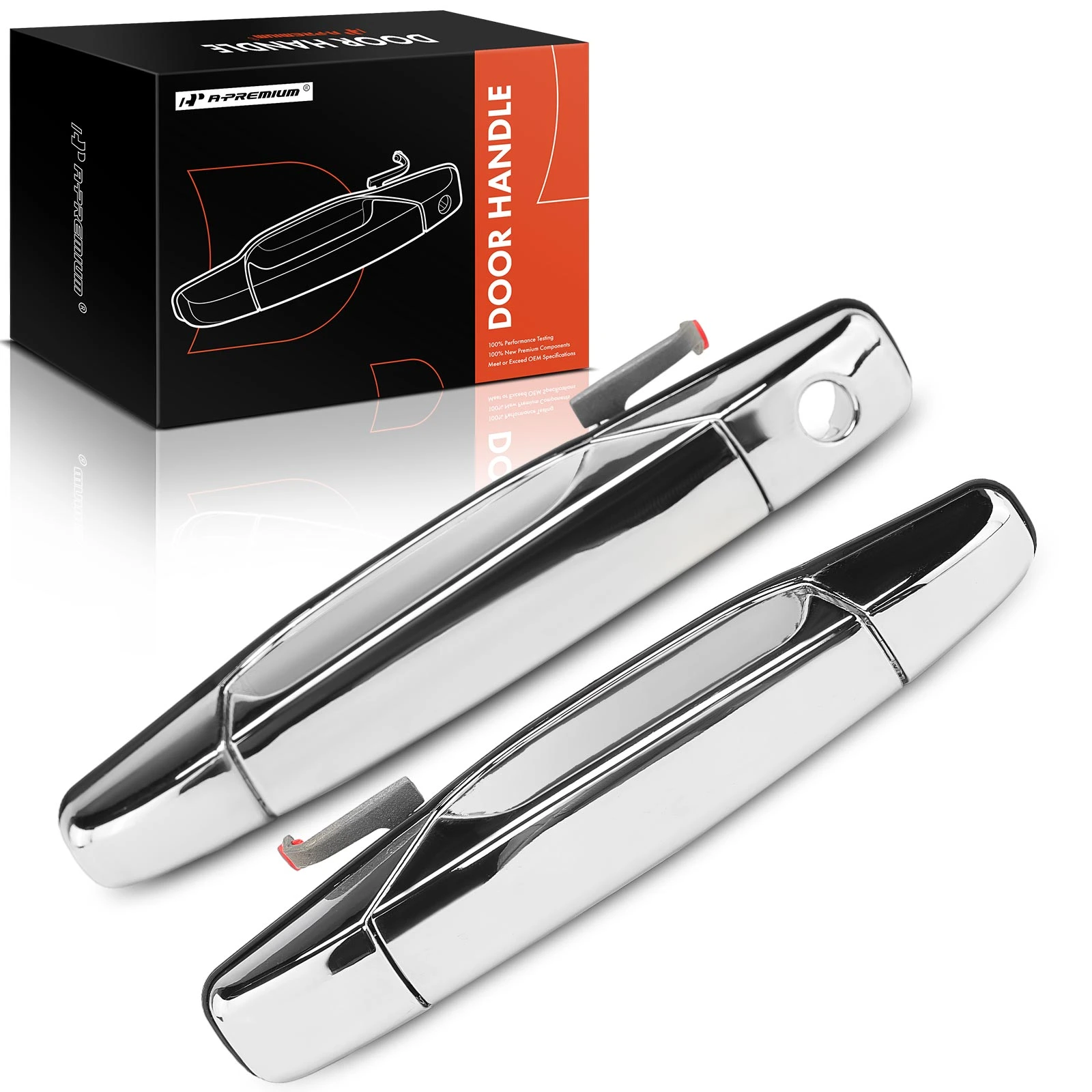 2 Pcs Front Chrome Exterior Door Handle for 2007-2014 GMC Yukon