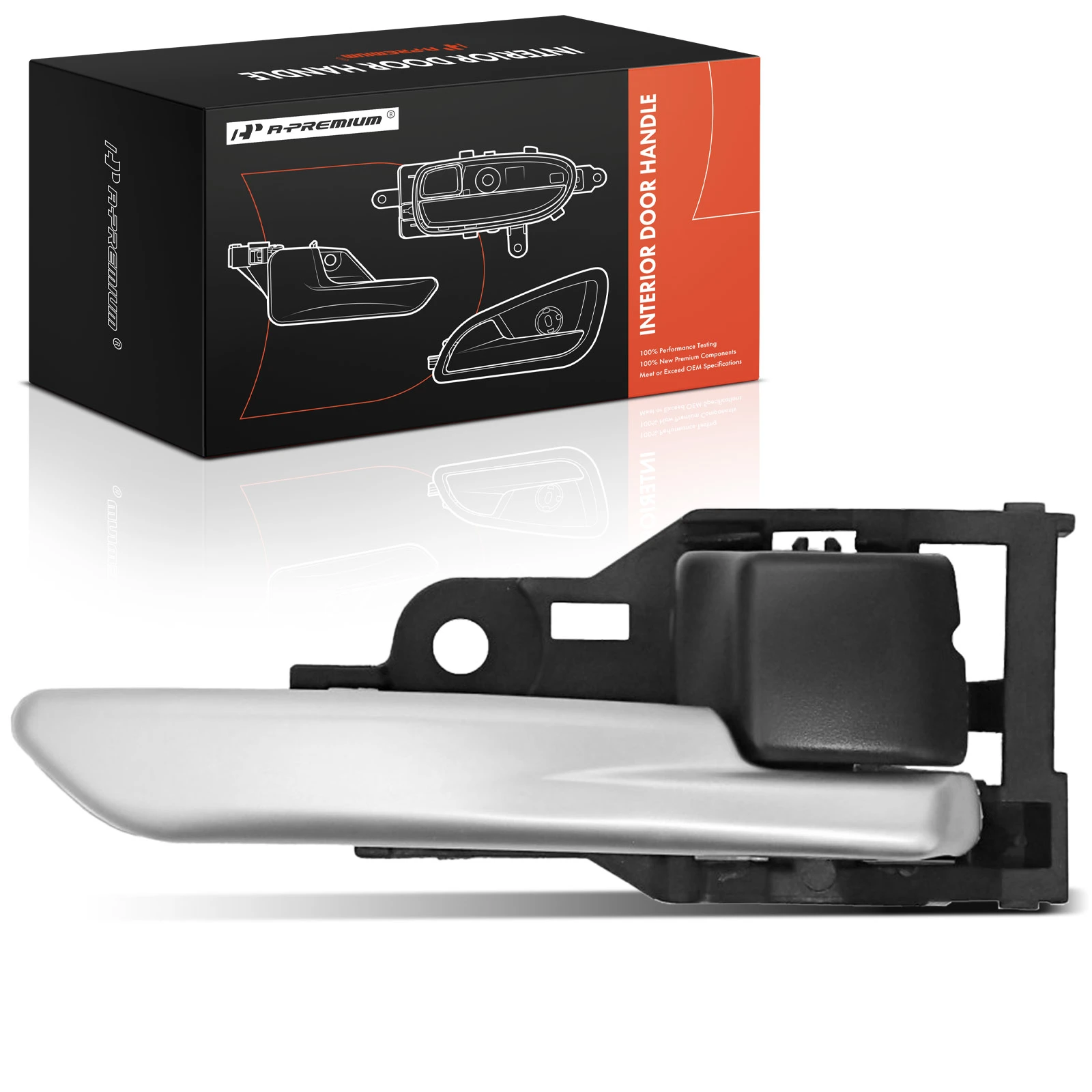 Silver Black Interior Door Handle