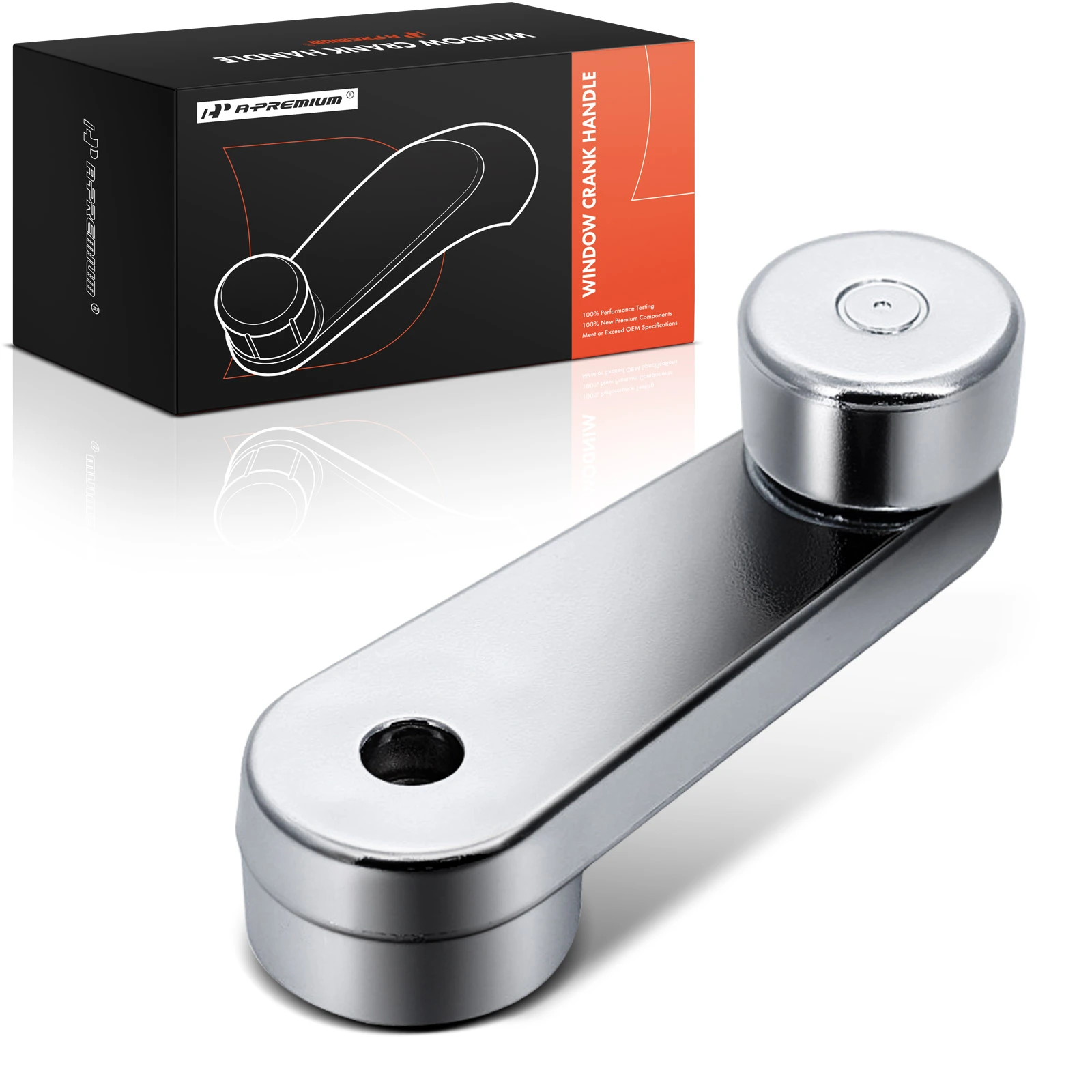 Driver or Passenger Chrome Window Crank Handle