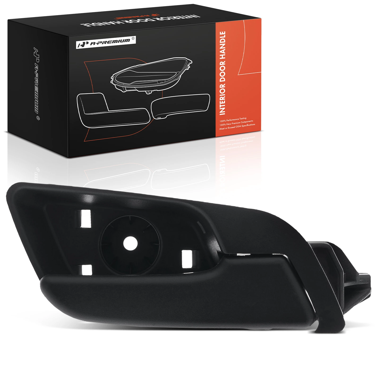 Front Passenger or Rear Passenger Black Interior Door Handle