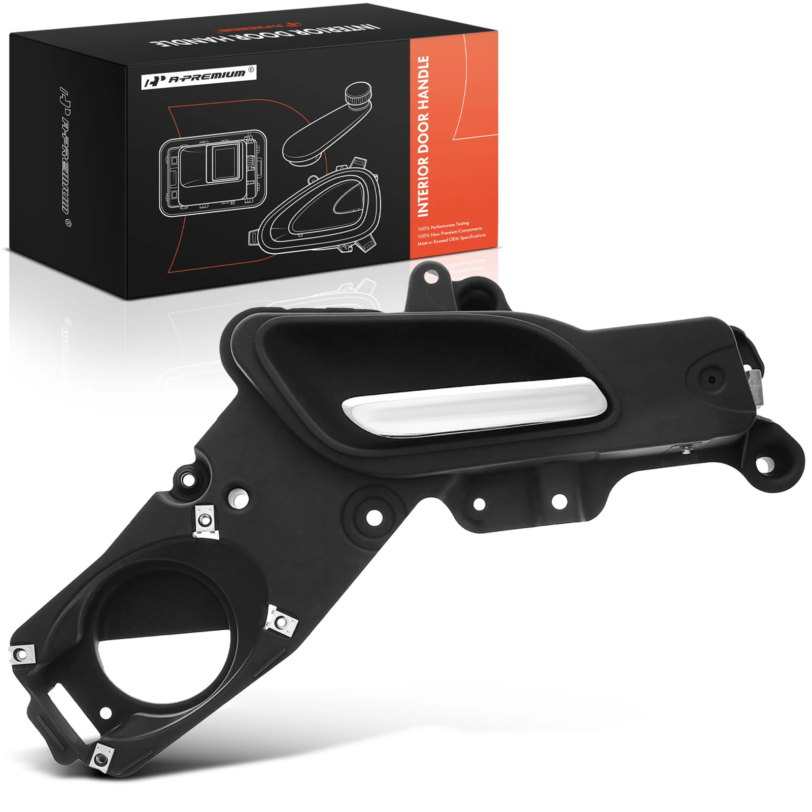 Front Passenger Chrome & Black Interior Door Handle for 2013-2023 Peterbilt 579