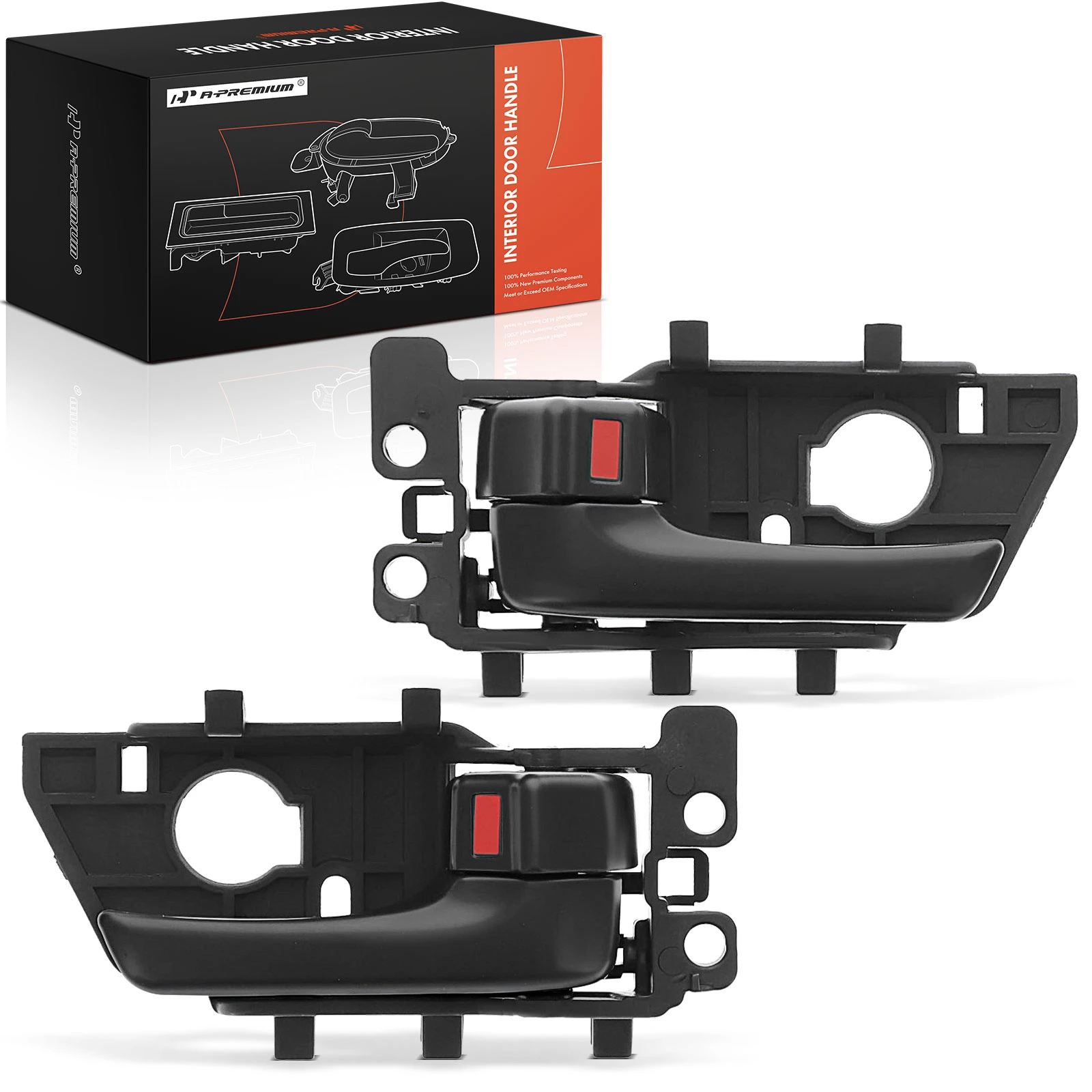 2 Pcs Black Interior Door Handle