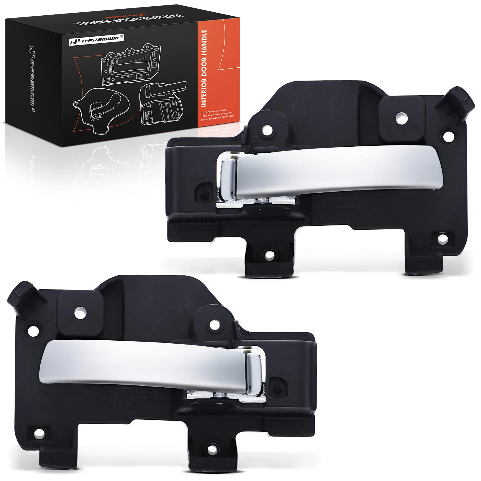 2 Pcs Front Chrome Interior Door Handle