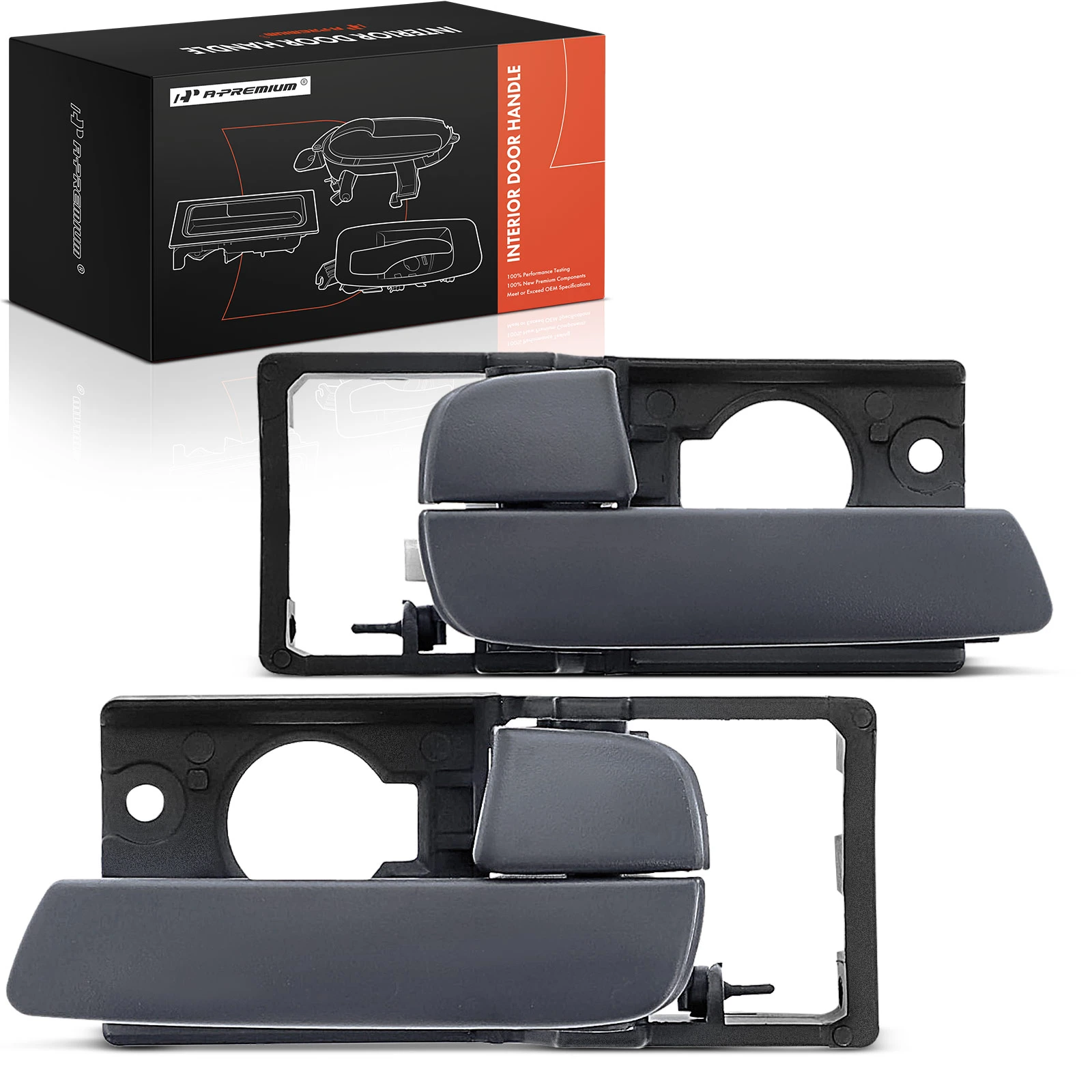 2 Pcs Front Gray Interior Door Handle