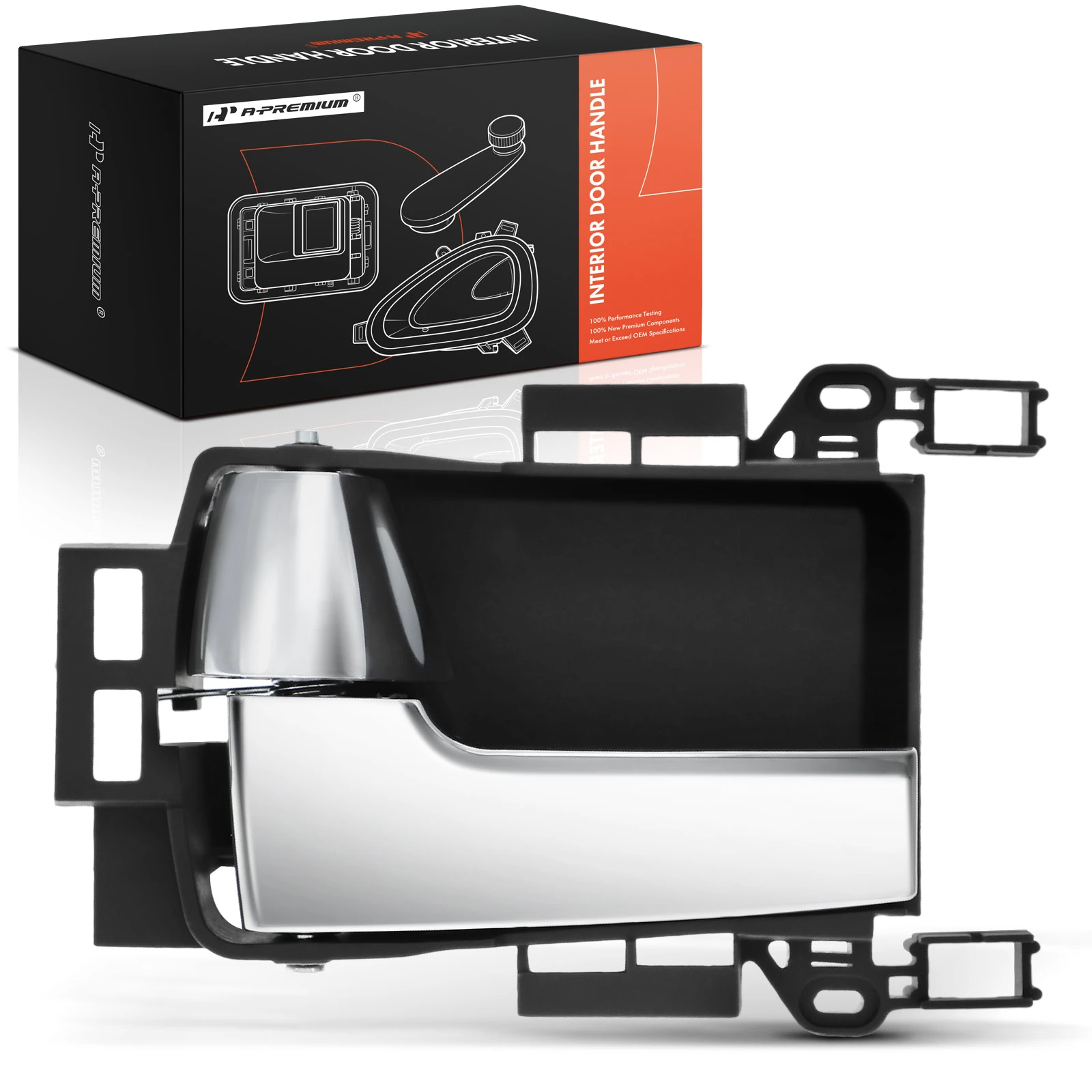 Front Driver Chrome & Gray Interior Door Handle