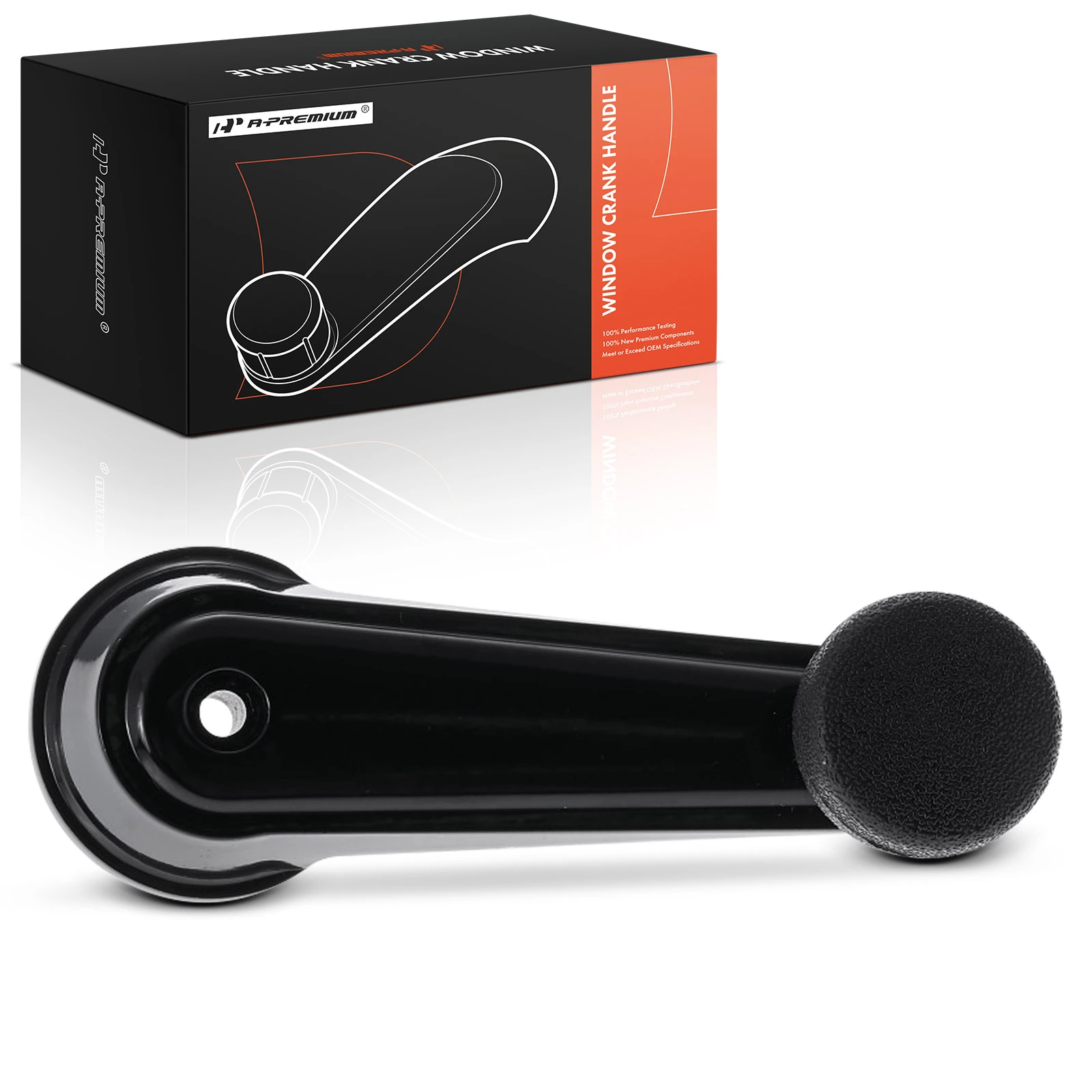 Driver or Passenger Black Window Crank Handle