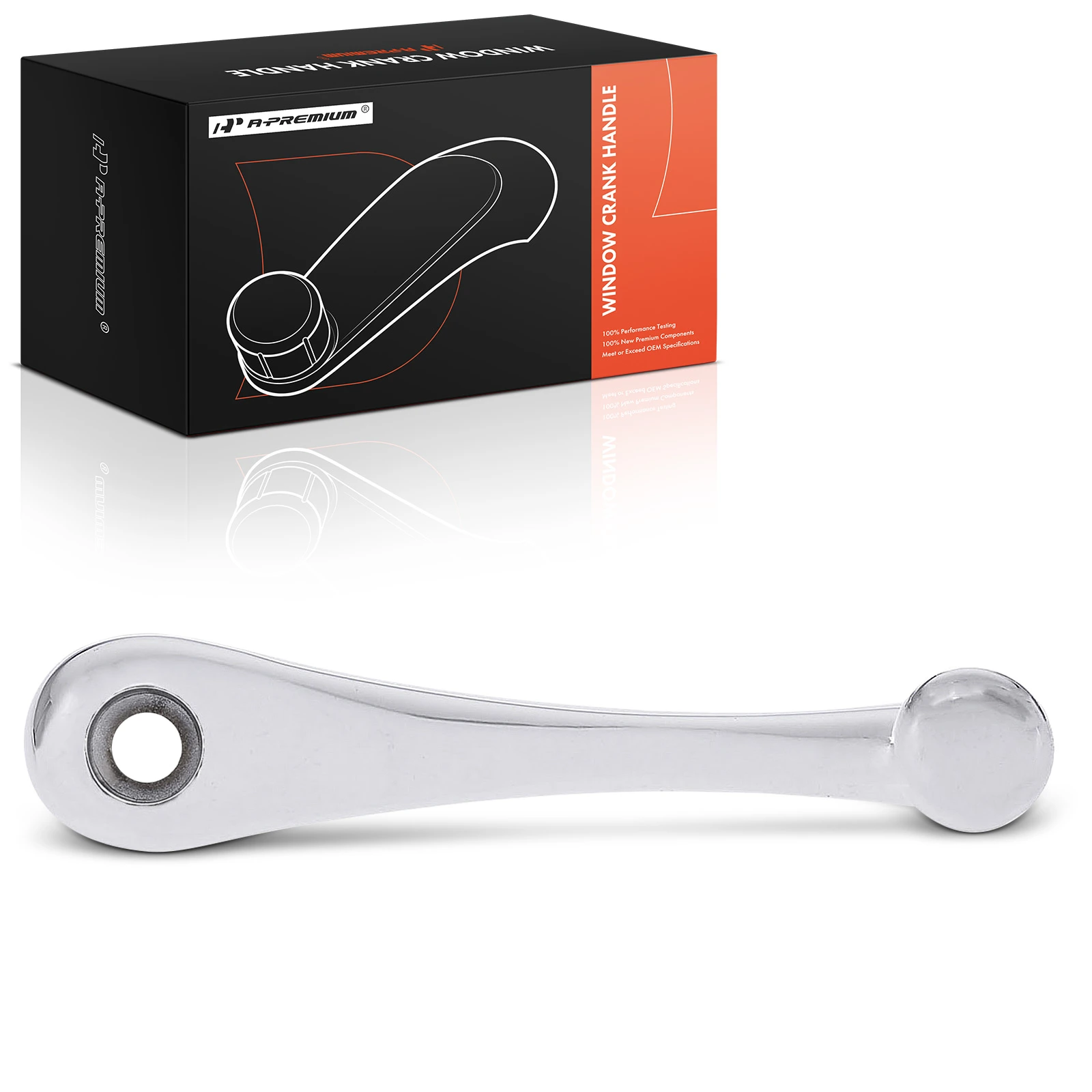 Front Driver or Passenger Chrome Window Crank Handle