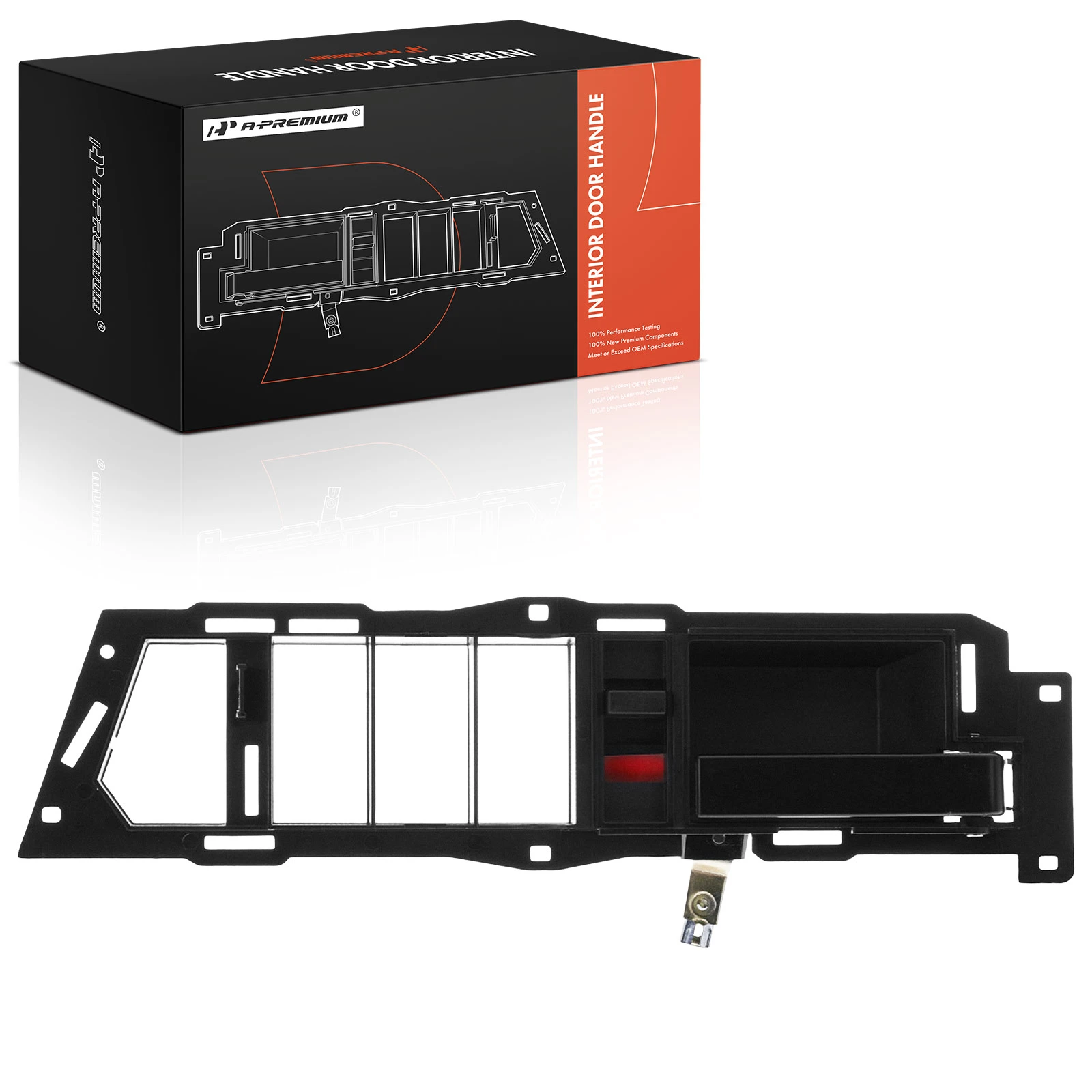 Front Passenger Black Interior Door Handle with Door Lock Button for 1992-1994 GMC Yukon