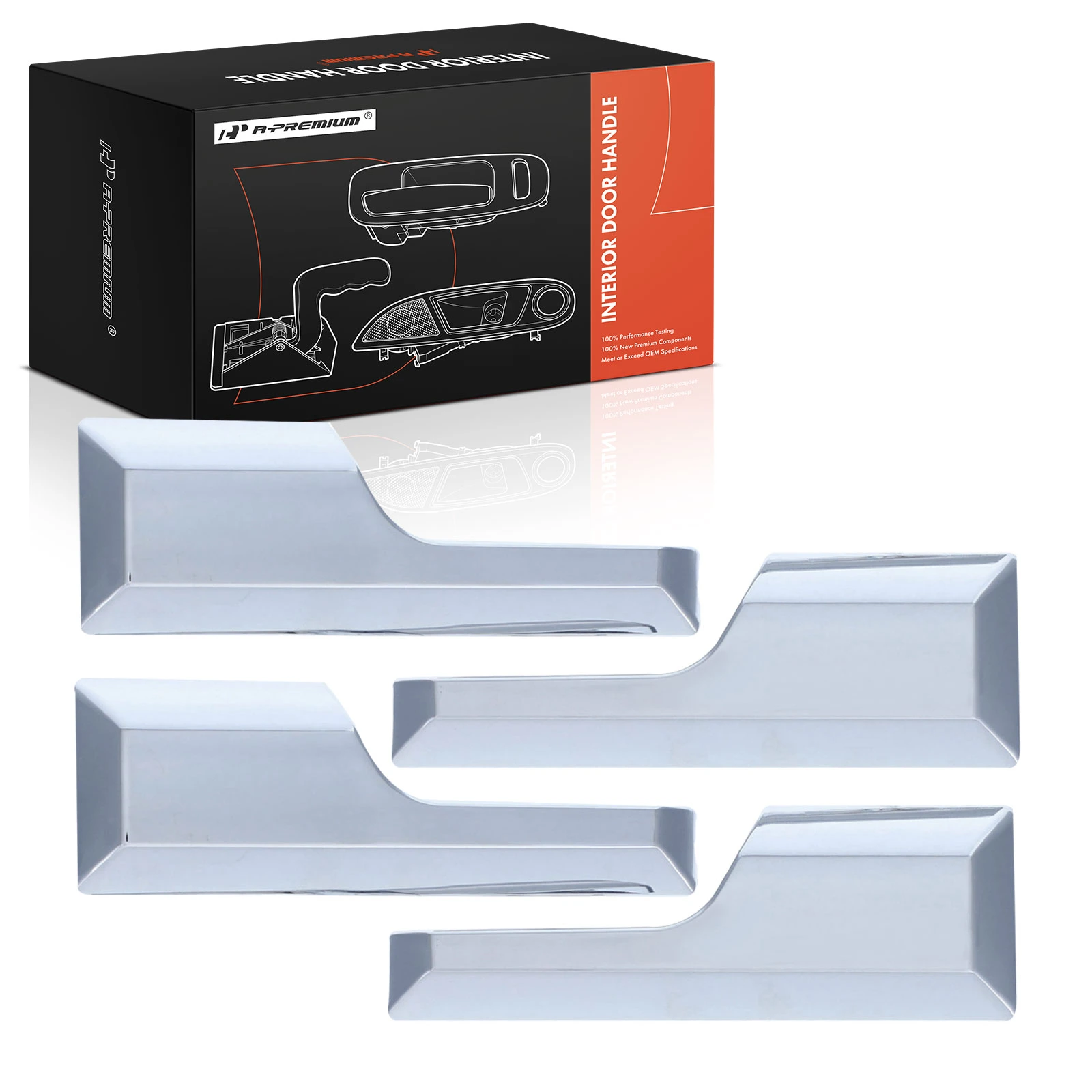 4 Pcs Front & Rear Chrome Interior Door Handle