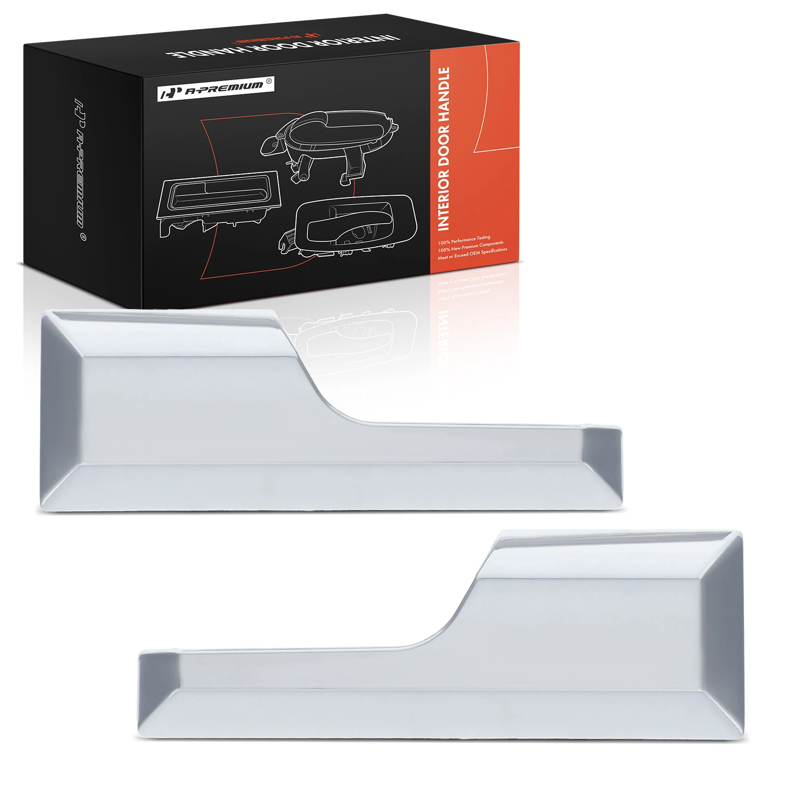 2 Pcs Front & Rear Chrome Interior Door Handle