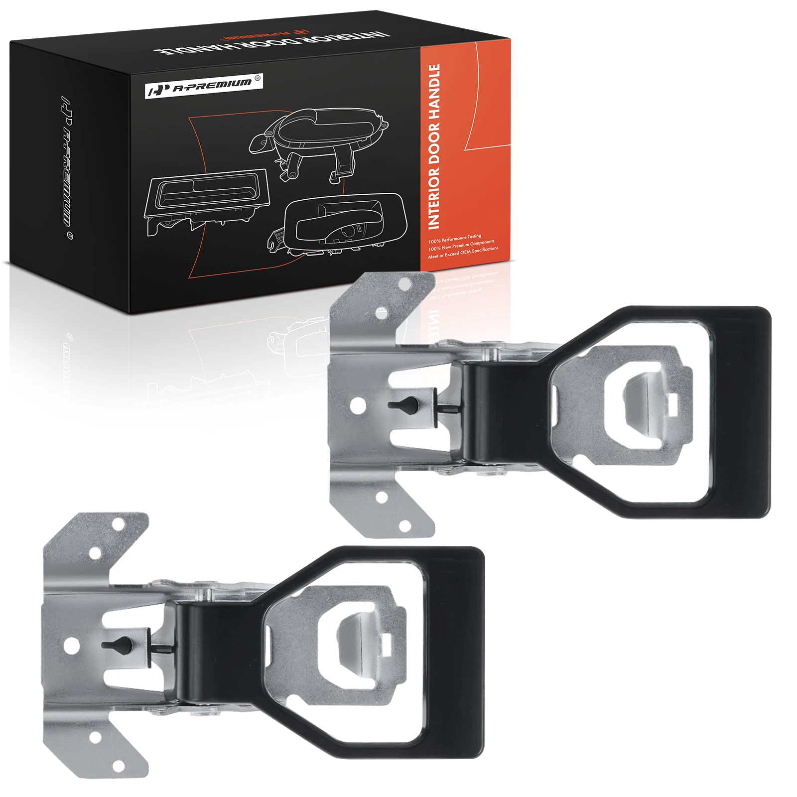 2 Pcs Black Interior Door Handle