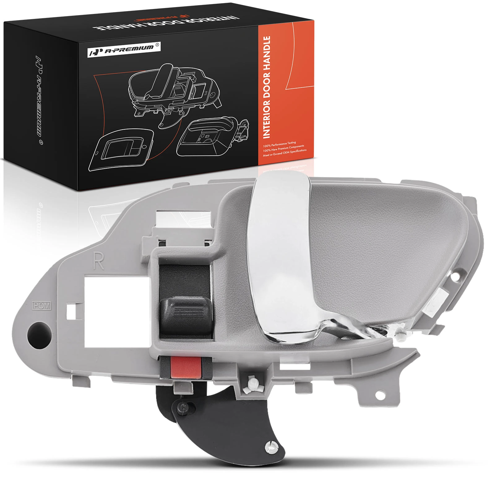 Chrome & Light Gray Interior Door Handle